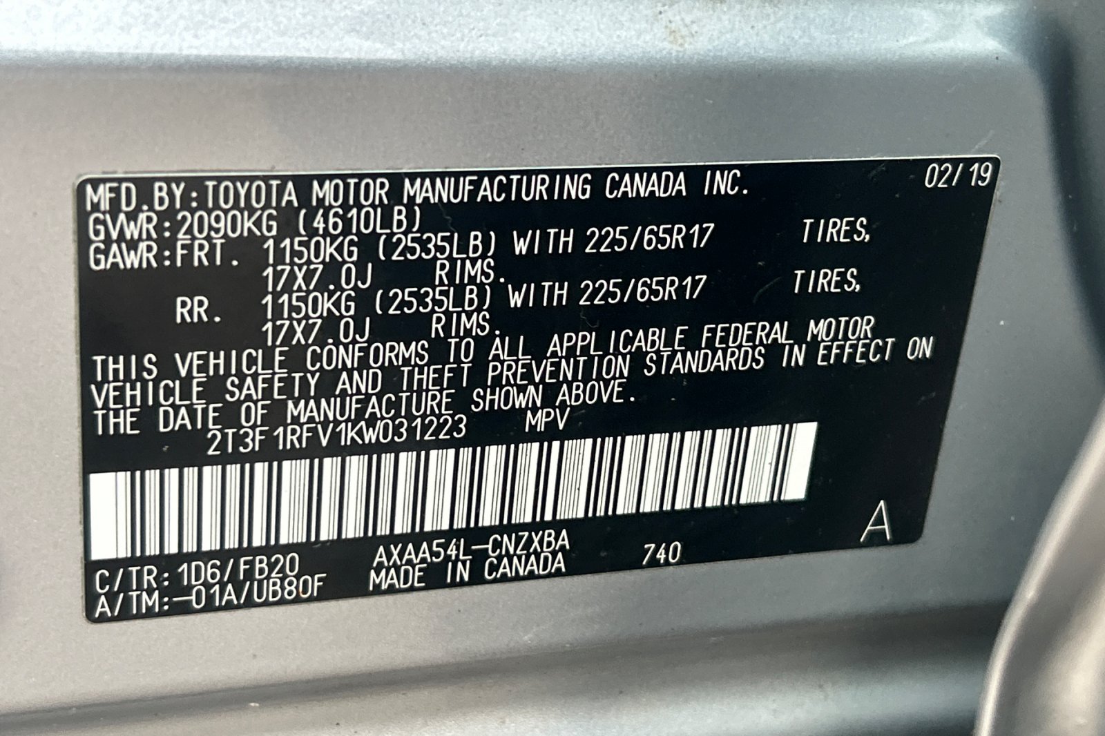 Used 2019 Silver Sky Metallic Toyota LE image 27