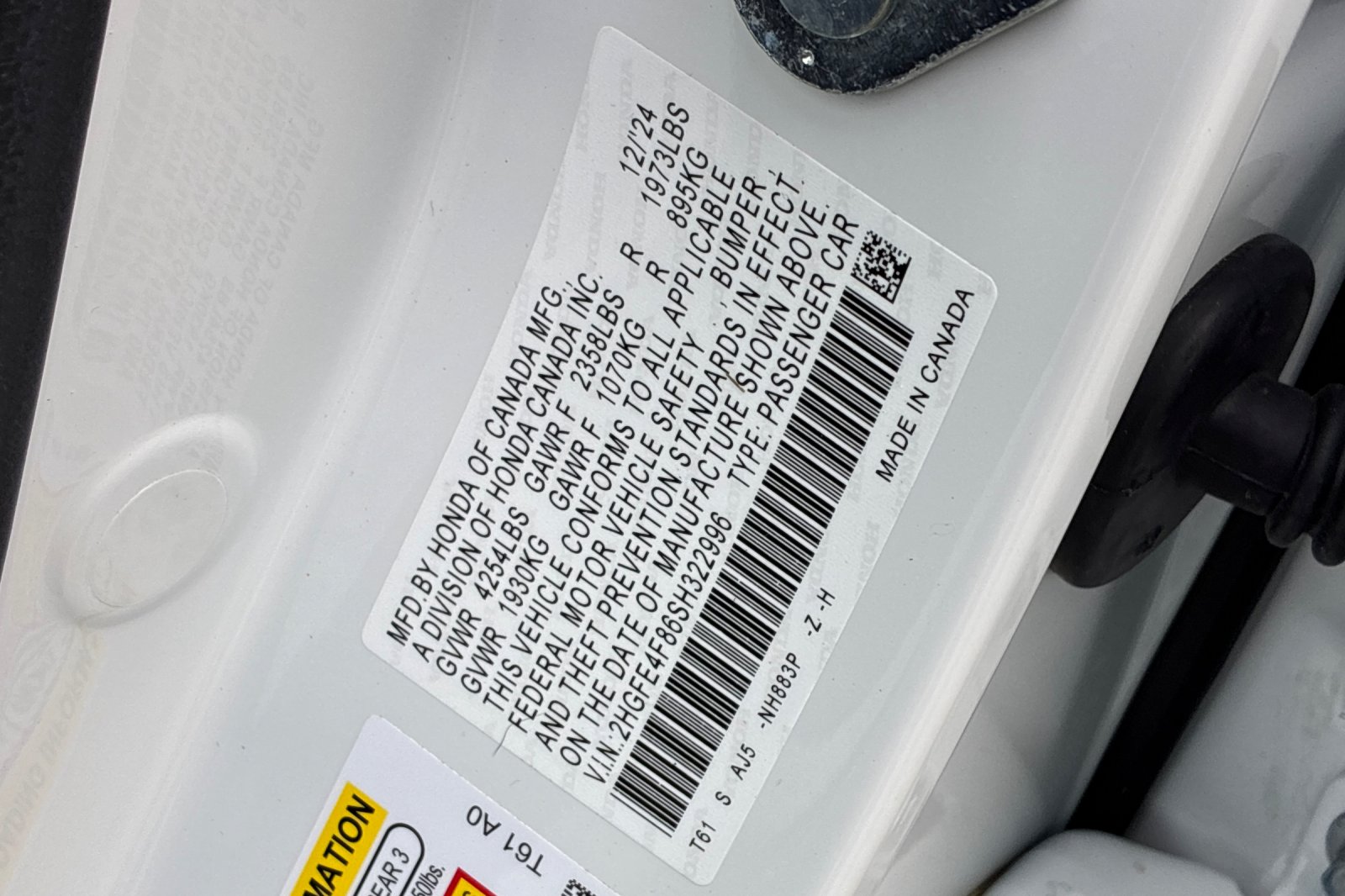 Used 2025 Platinum White Honda Sport Touring image 47