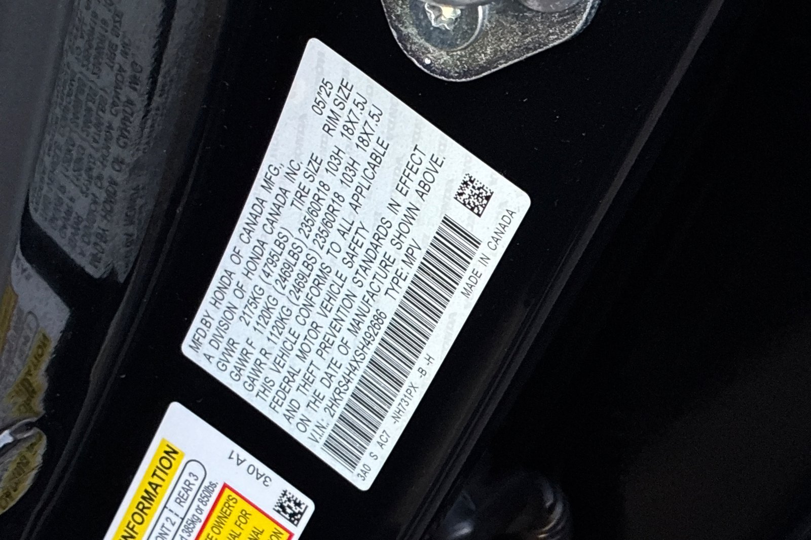 Used 2025 Crystal Black Pearl Honda EX image 46
