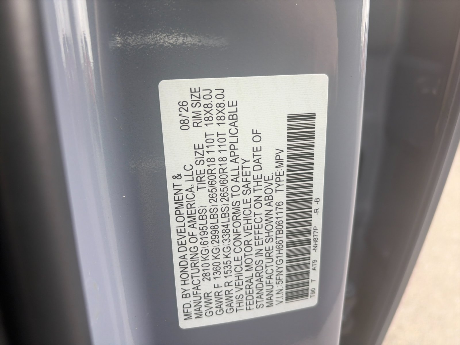 New 2026 Sonic Gray Pearl Honda AWD TrailSport image 34