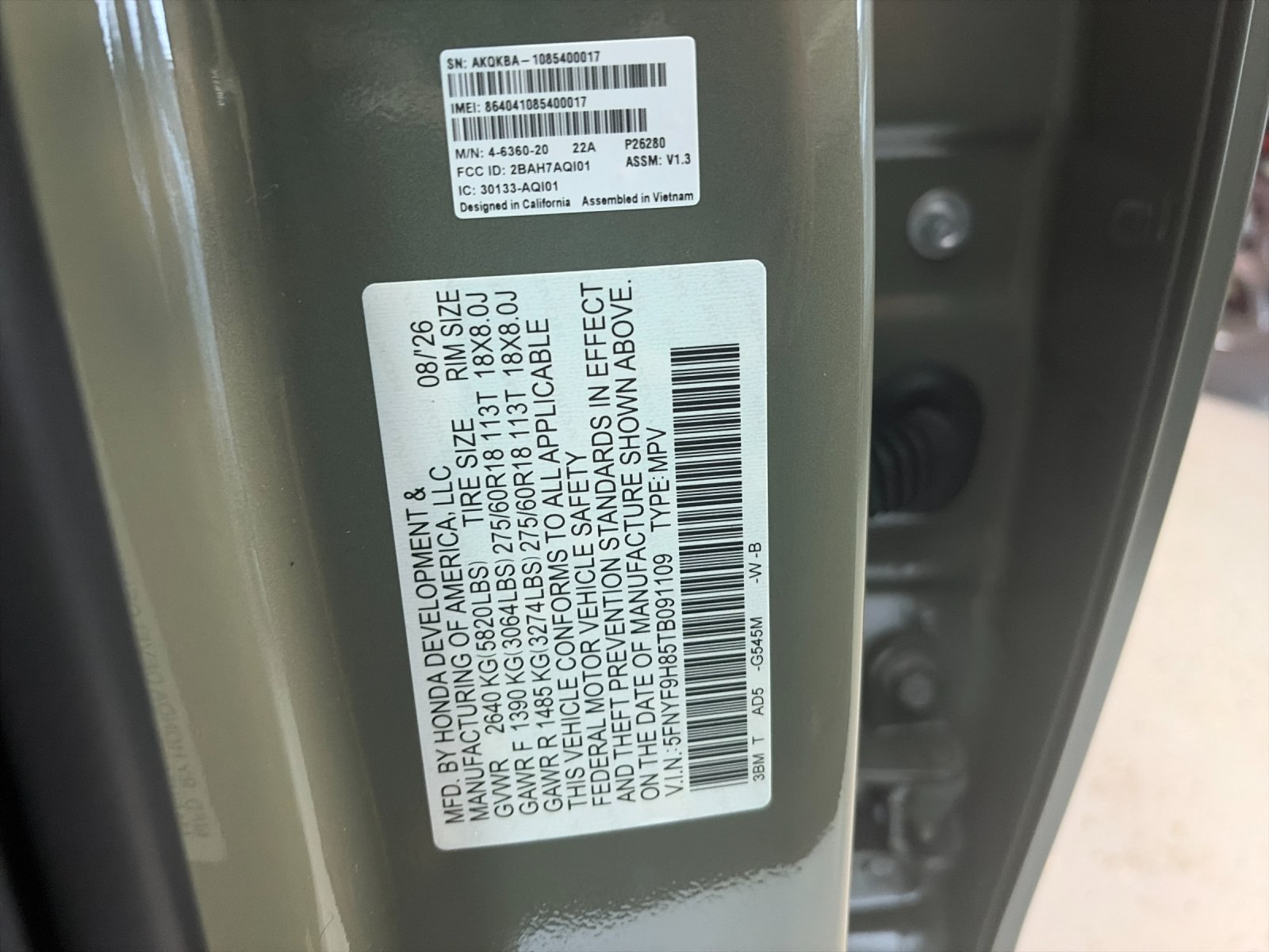 New 2026 Ash Green Metallic Honda TrailSport Elite image 33