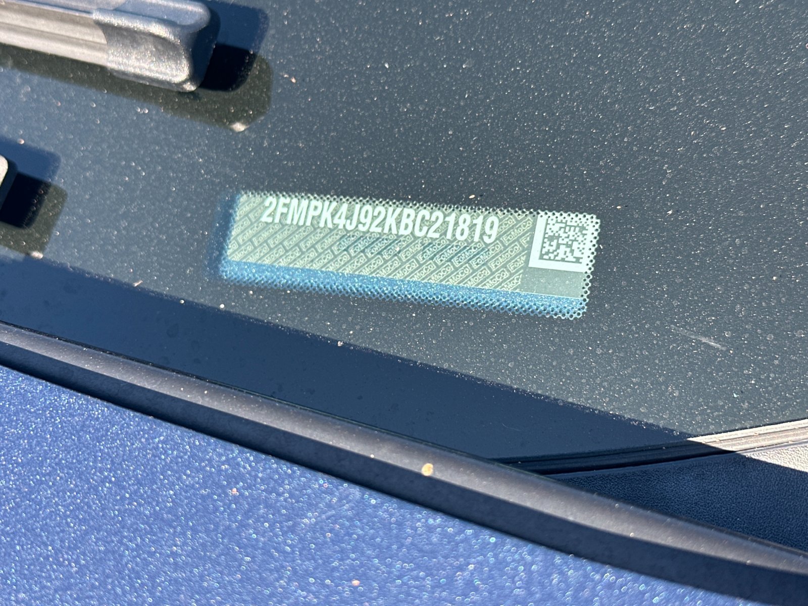 Certified Used 2019 Blue Metallic Ford SEL image 2