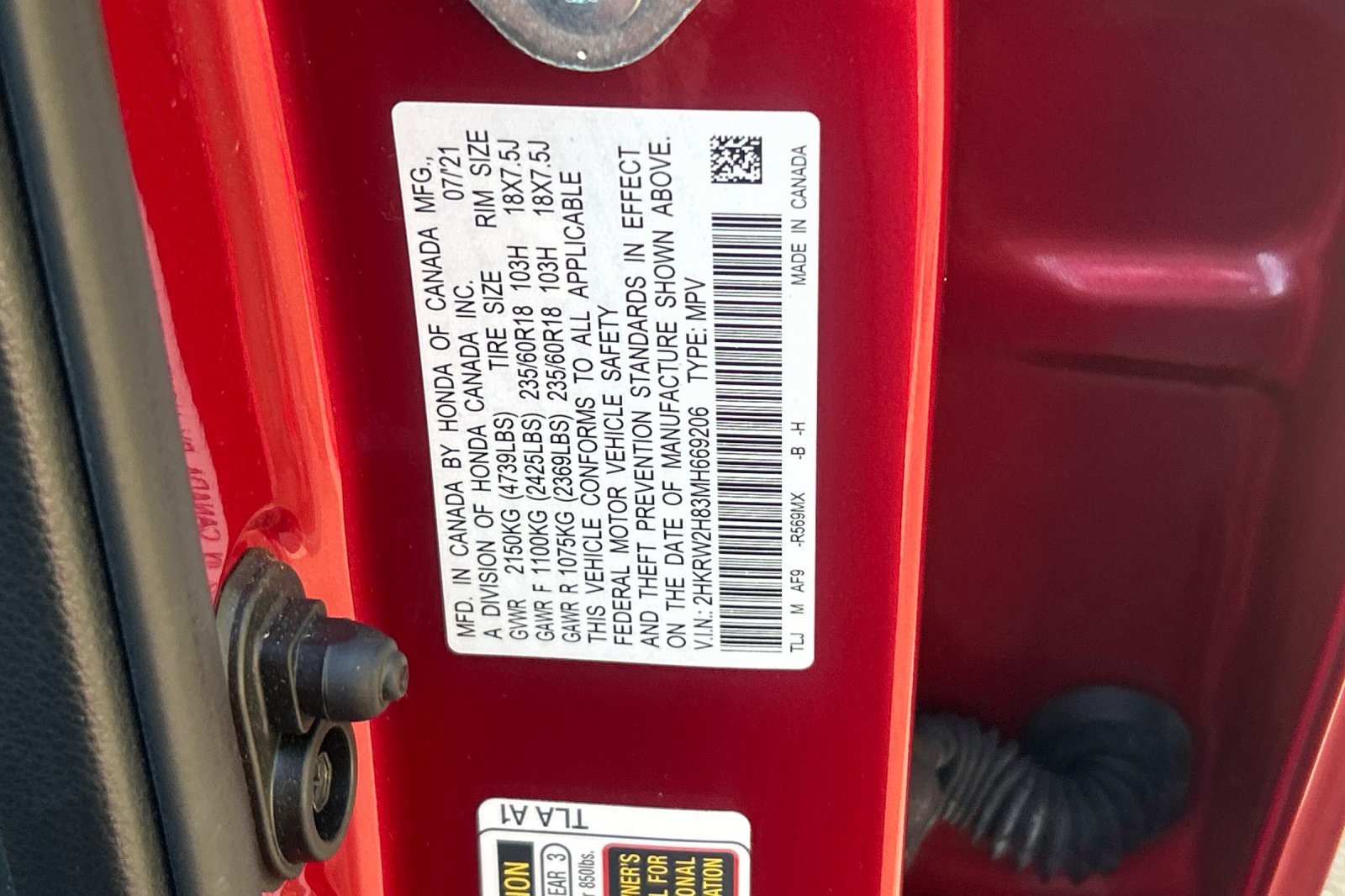 Used 2021 Radiant Red Metallic Honda EX-L image 28