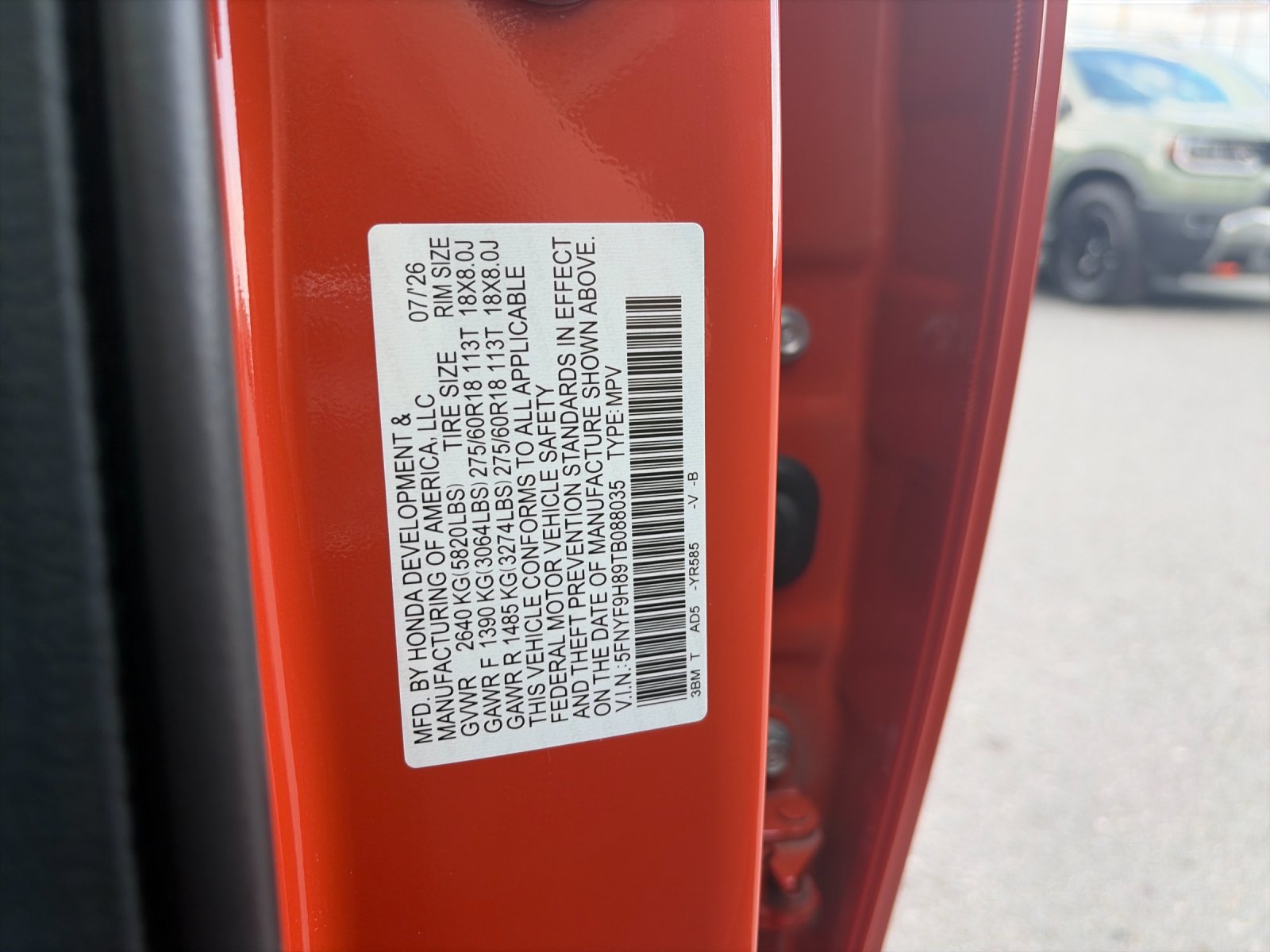 New 2026 Sunset Orange Honda TrailSport Elite image 34