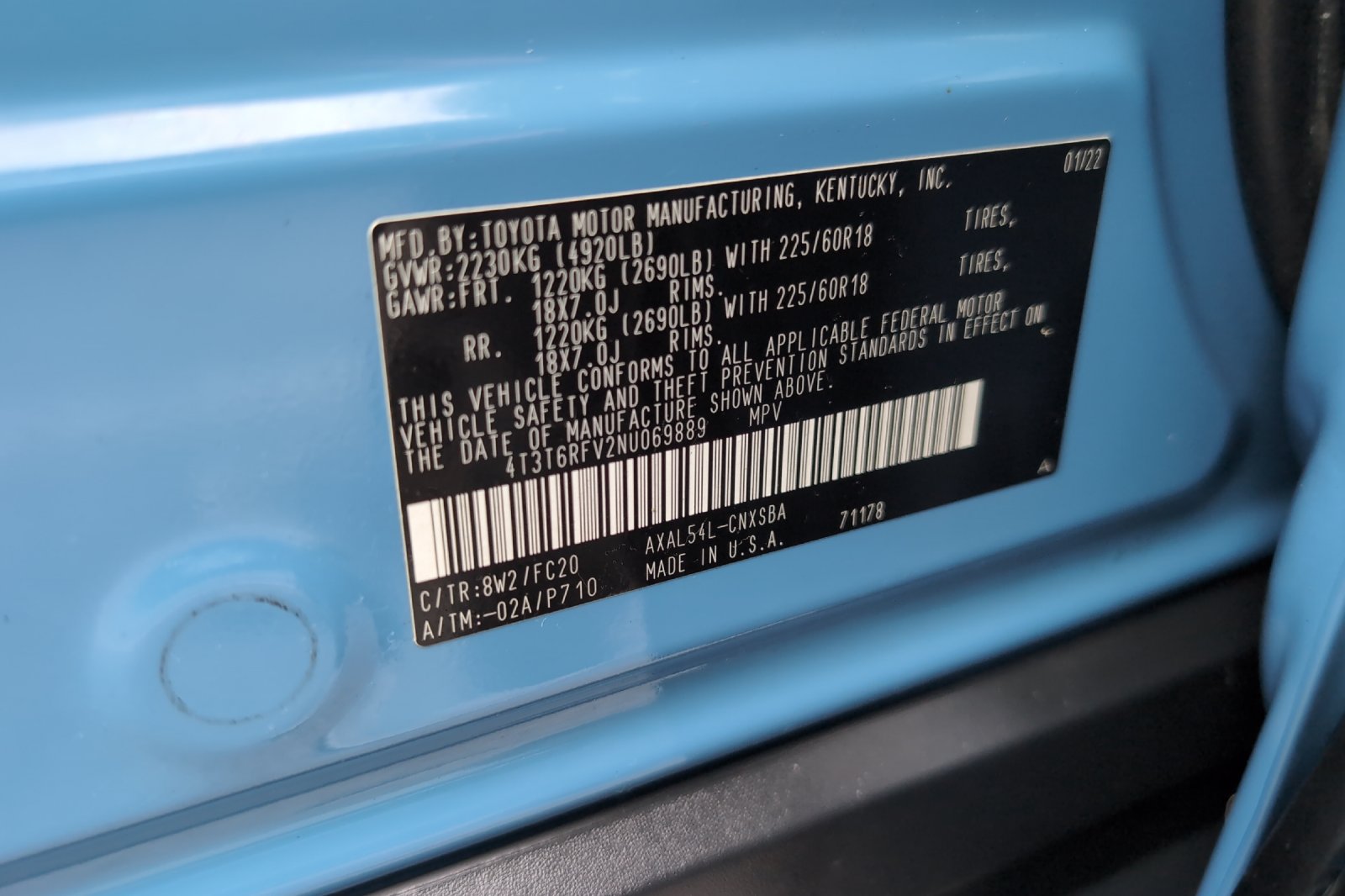 Used 2022 Blue Toyota SE image 30
