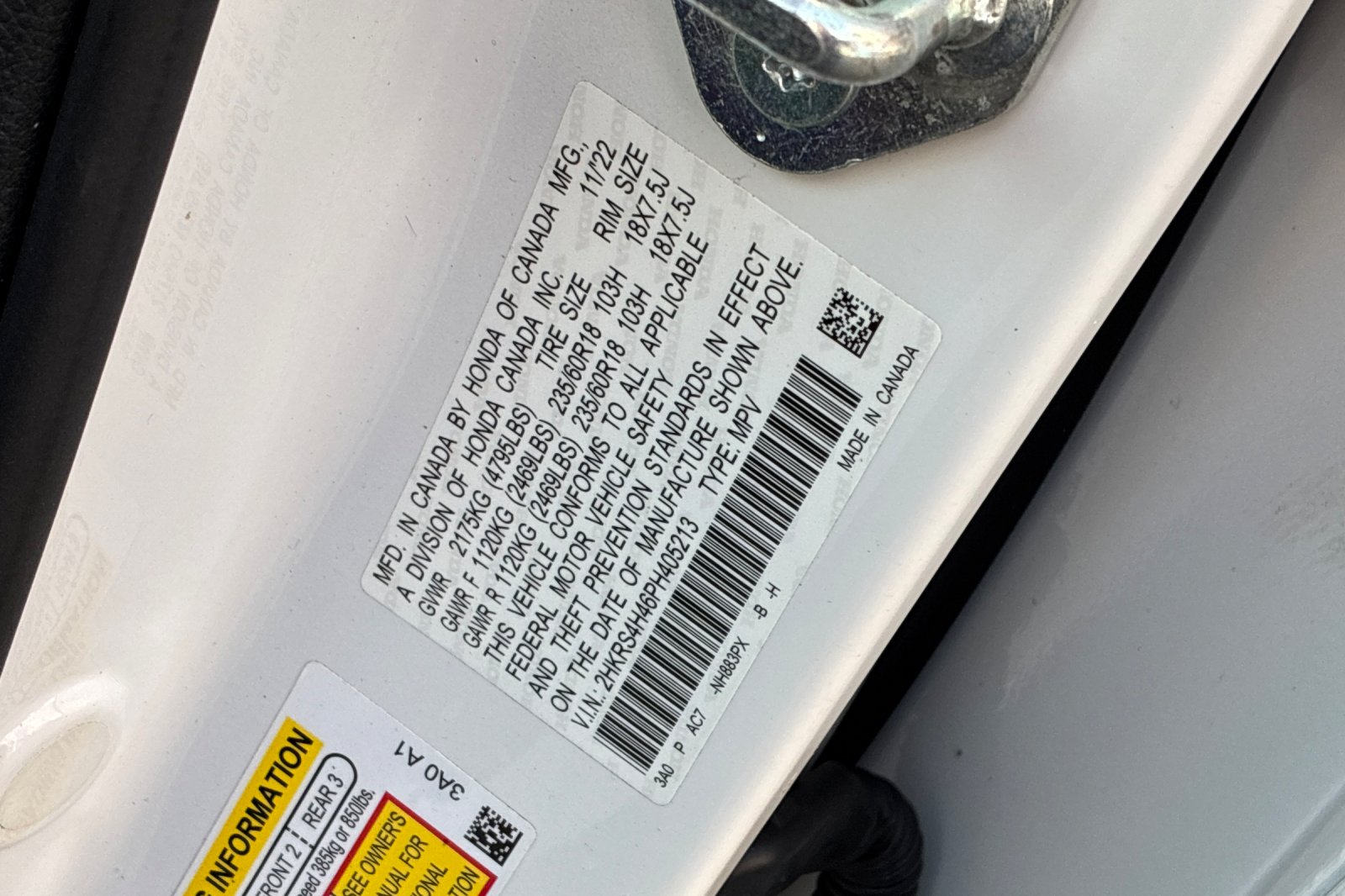 Used 2023 Platinum White Pearl Honda EX image 44