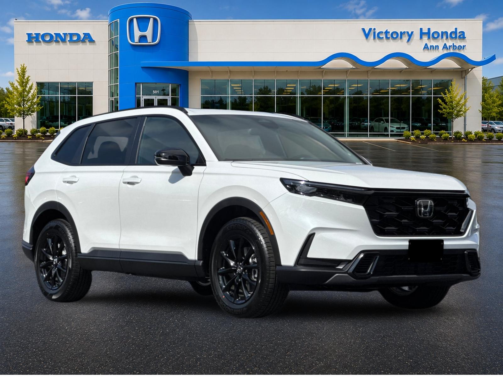 New 2027 Platinum White Pearl Honda Sport Hybrid AWD image 3