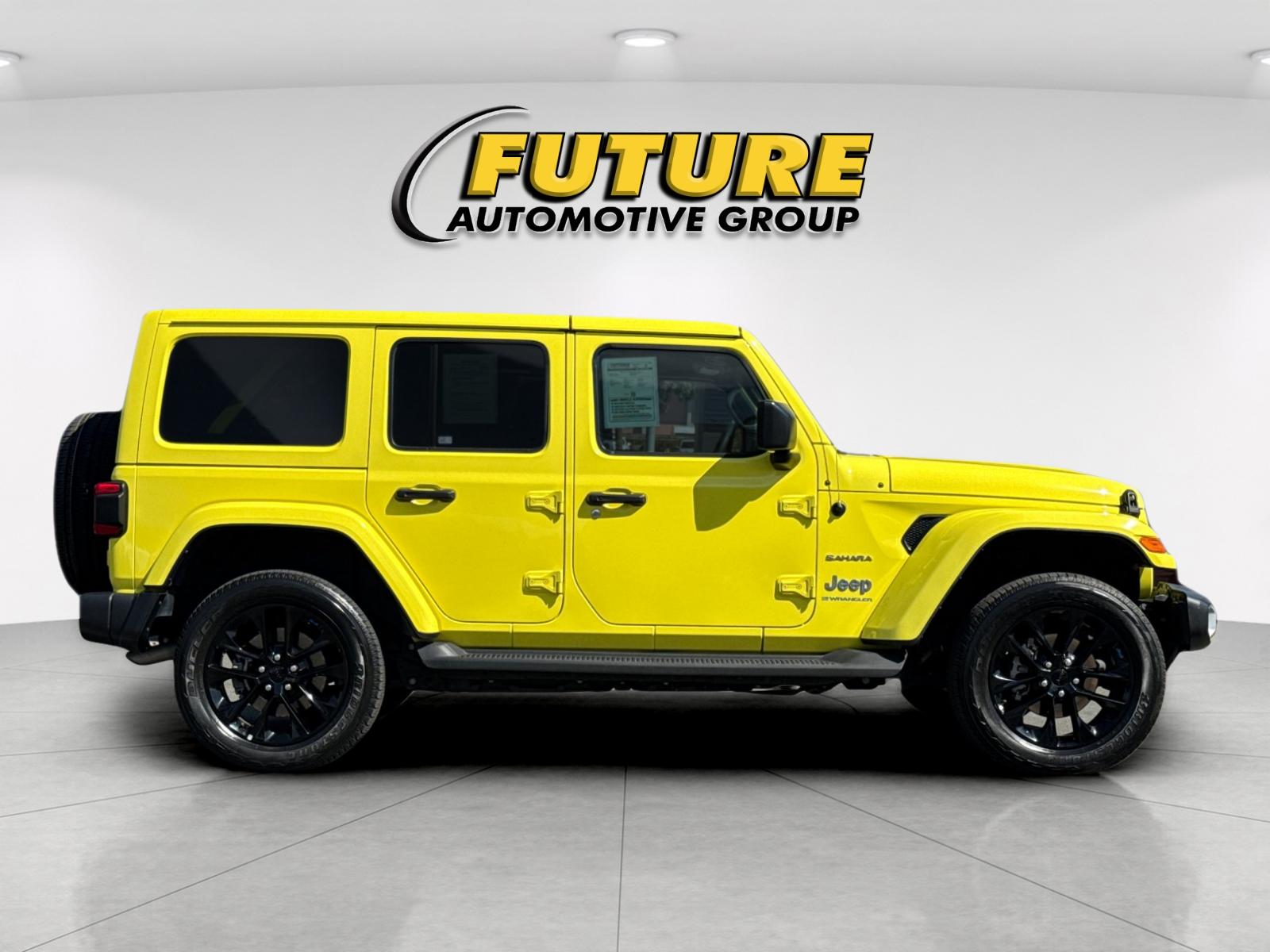 Used 2023 Yellow Jeep Sahara 4xe image 3