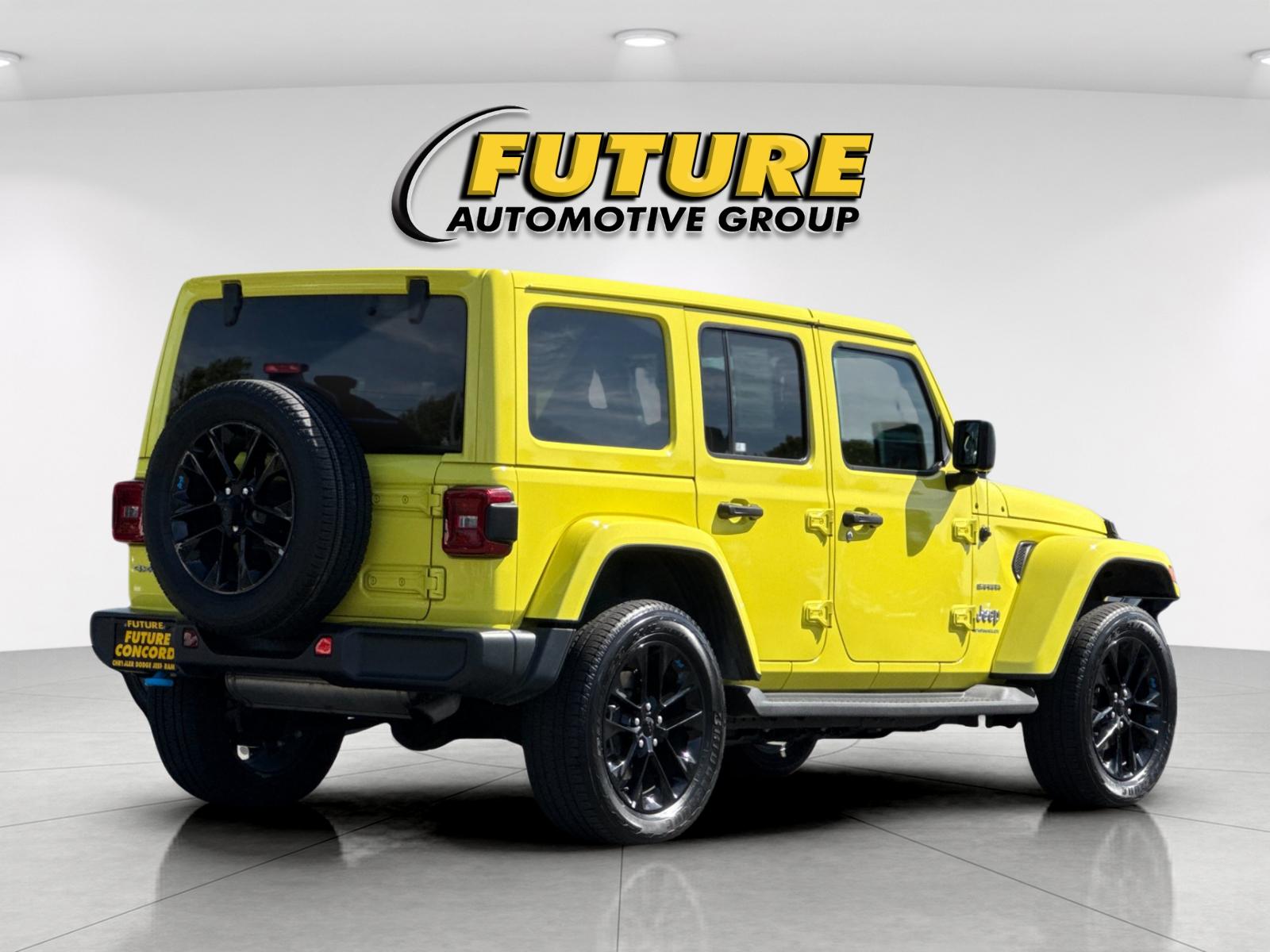 Used 2023 Yellow Jeep Sahara 4xe image 4
