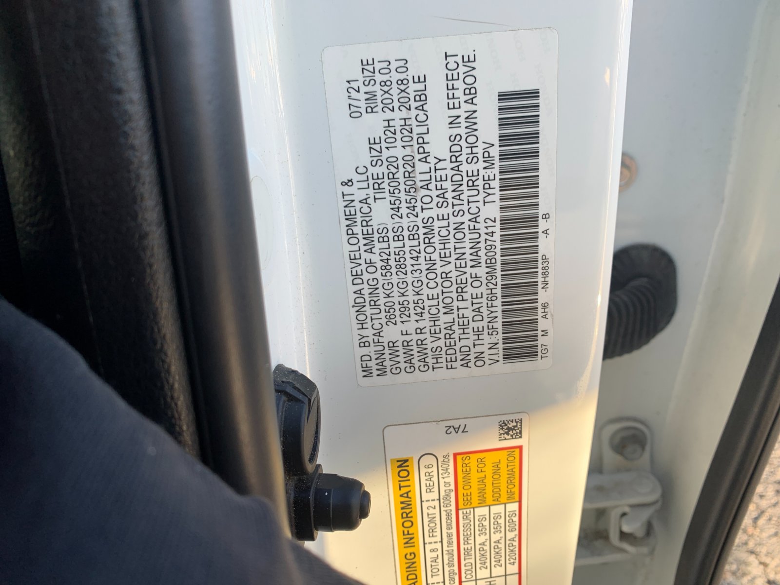 Used 2021 White Honda Special Edition image 33