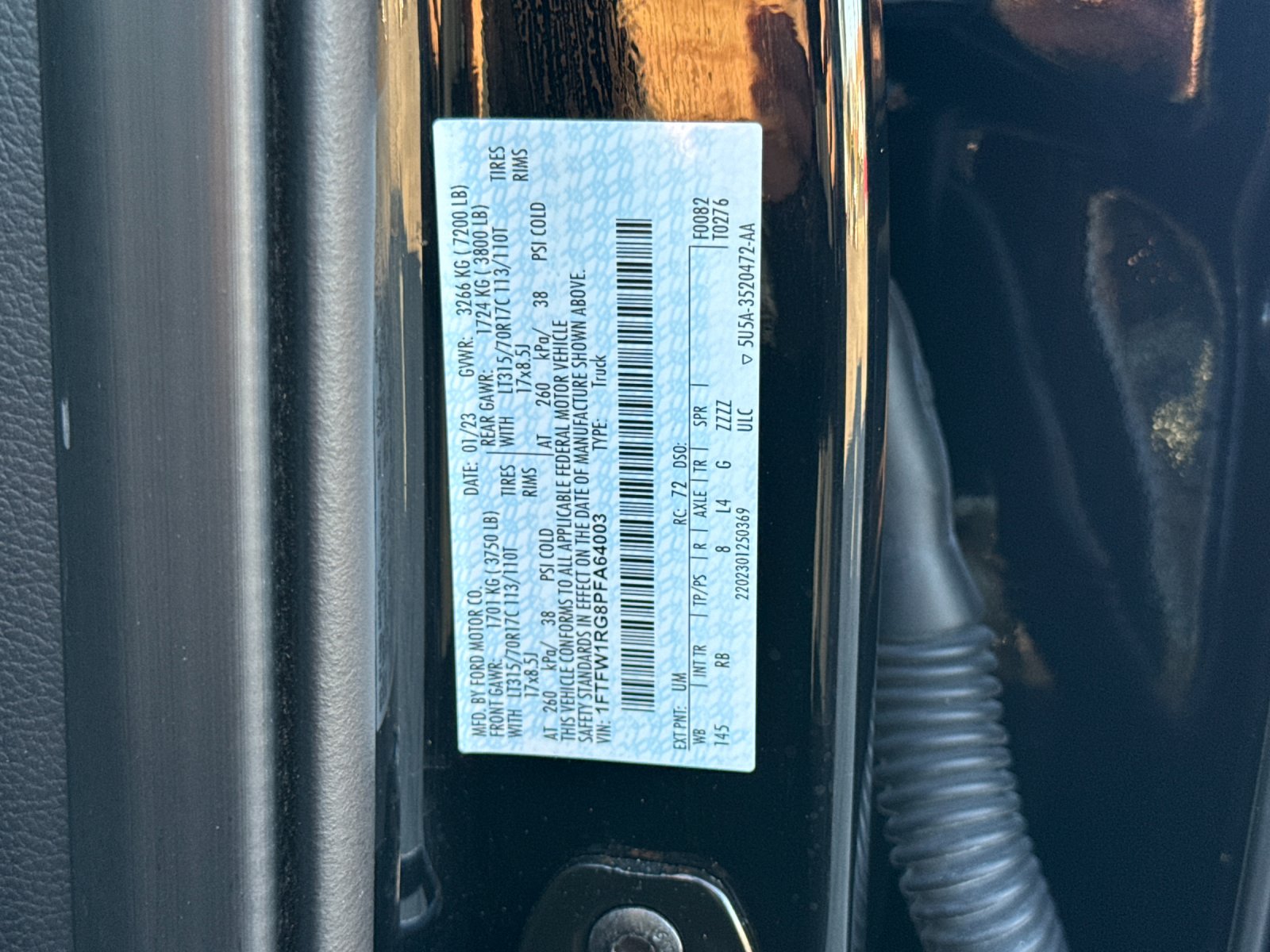Used 2023 Black Metallic Ford Raptor 4D SuperCrew image 35