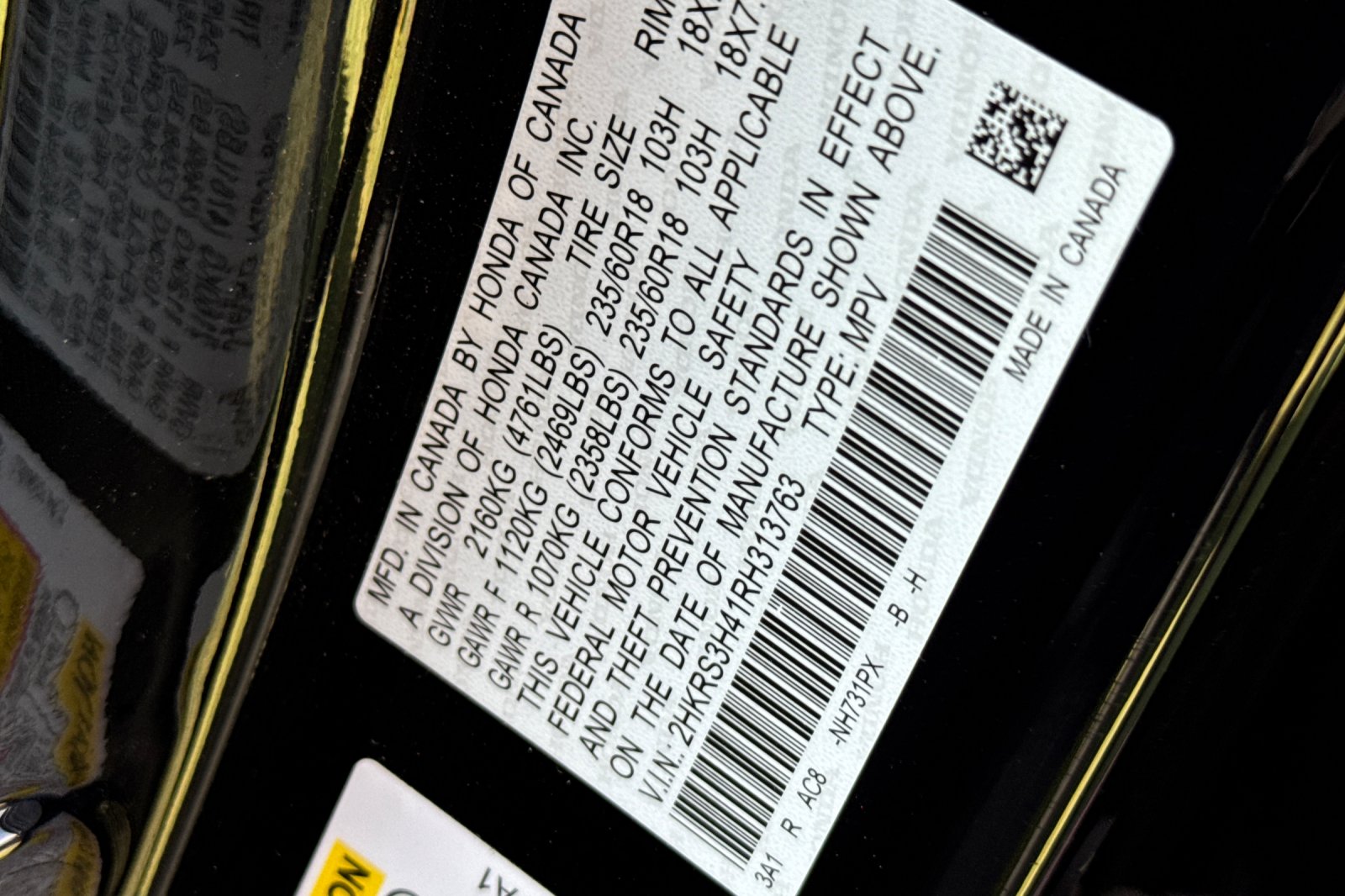 Certified Used 2024 Crystal Black Pearl Honda EX image 12