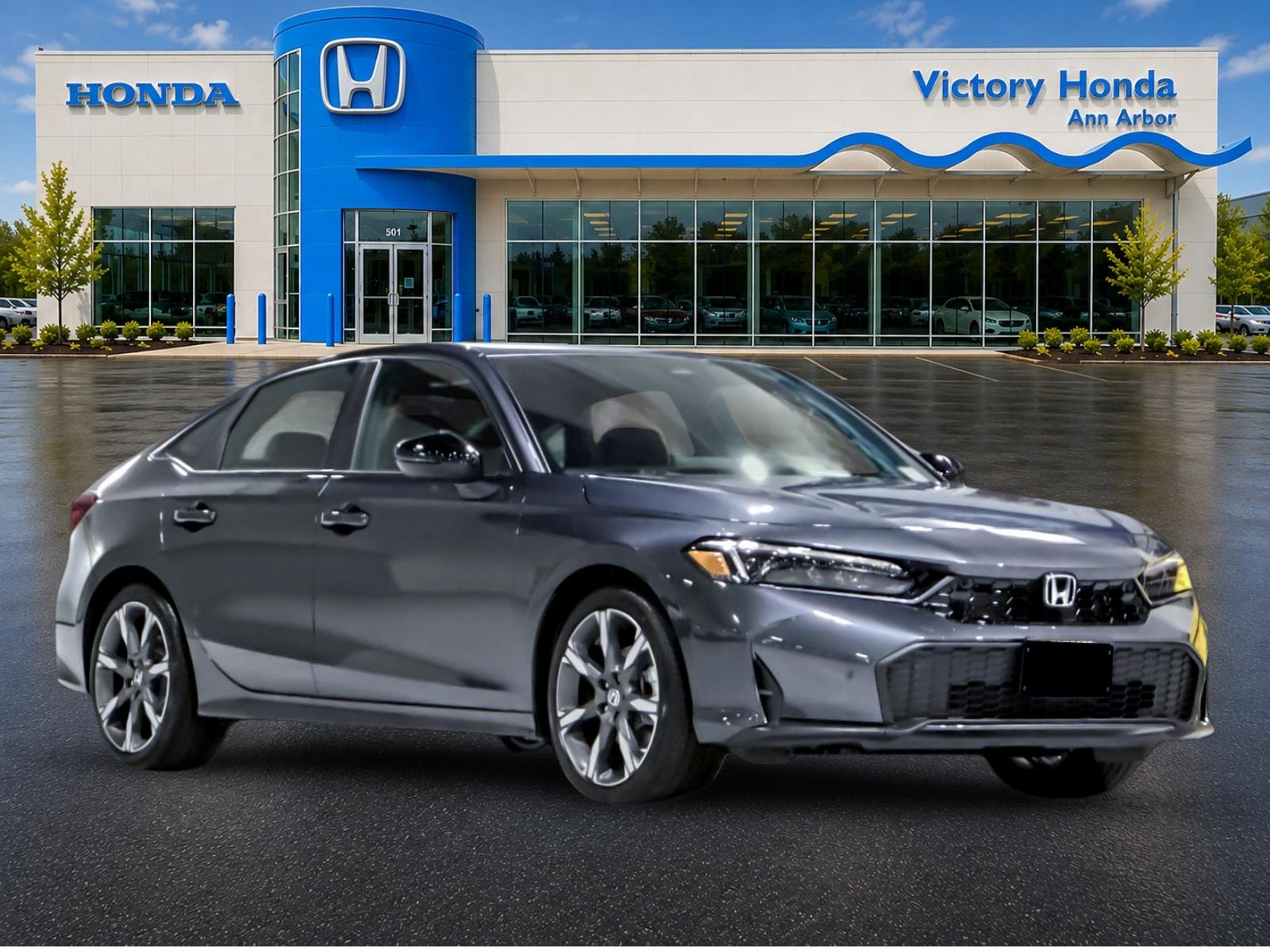 New 2026 Meteorite Gray Metallic Honda 2WD Sport Hybrid image 3