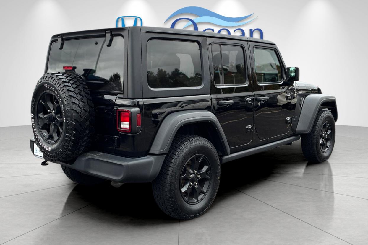 Used 2022 Black Clearcoat Jeep Unlimited Willys image 3