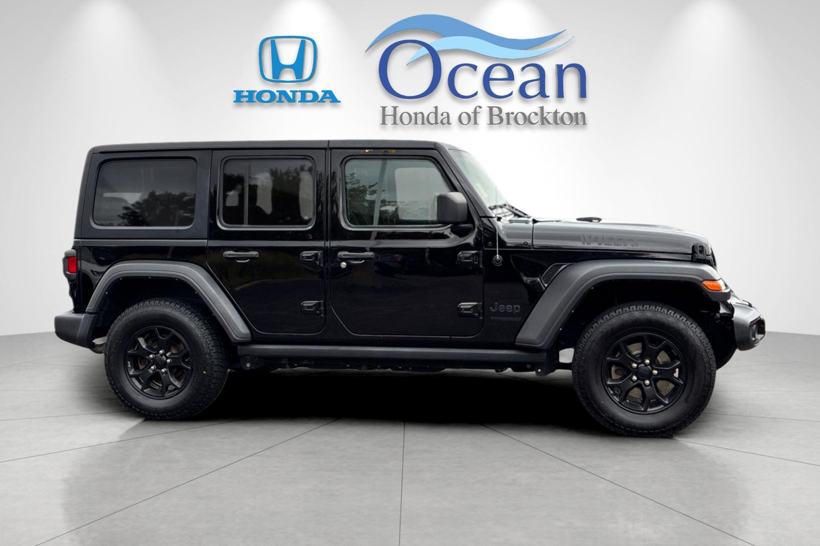 Used 2022 Black Clearcoat Jeep Unlimited Willys image 2