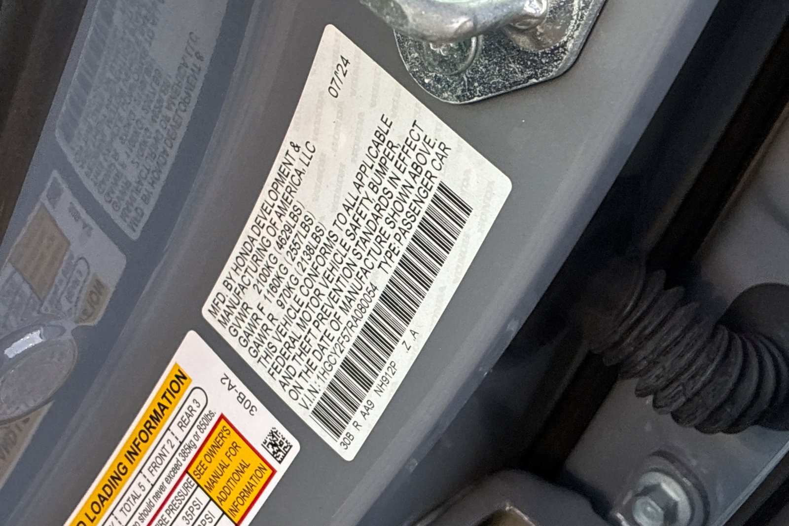 Used 2024 Urban Gray Pearl Honda Sport image 45