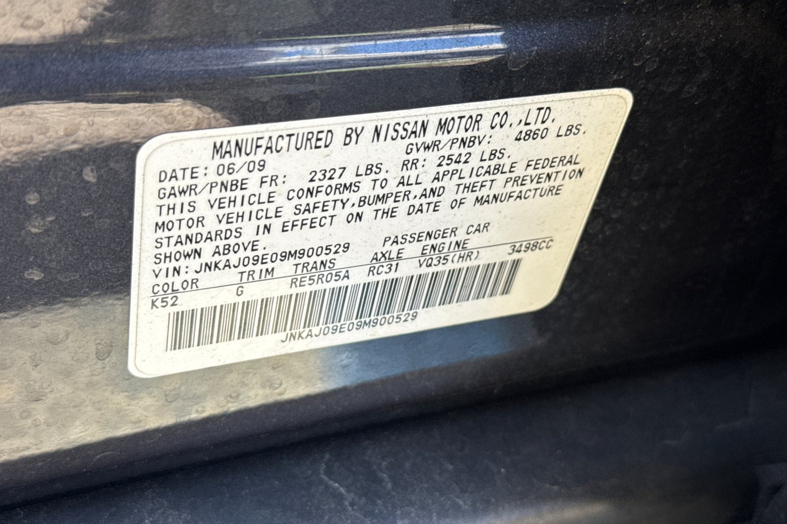 Used 2009 Slate Metallic INFINITI Journey image 12