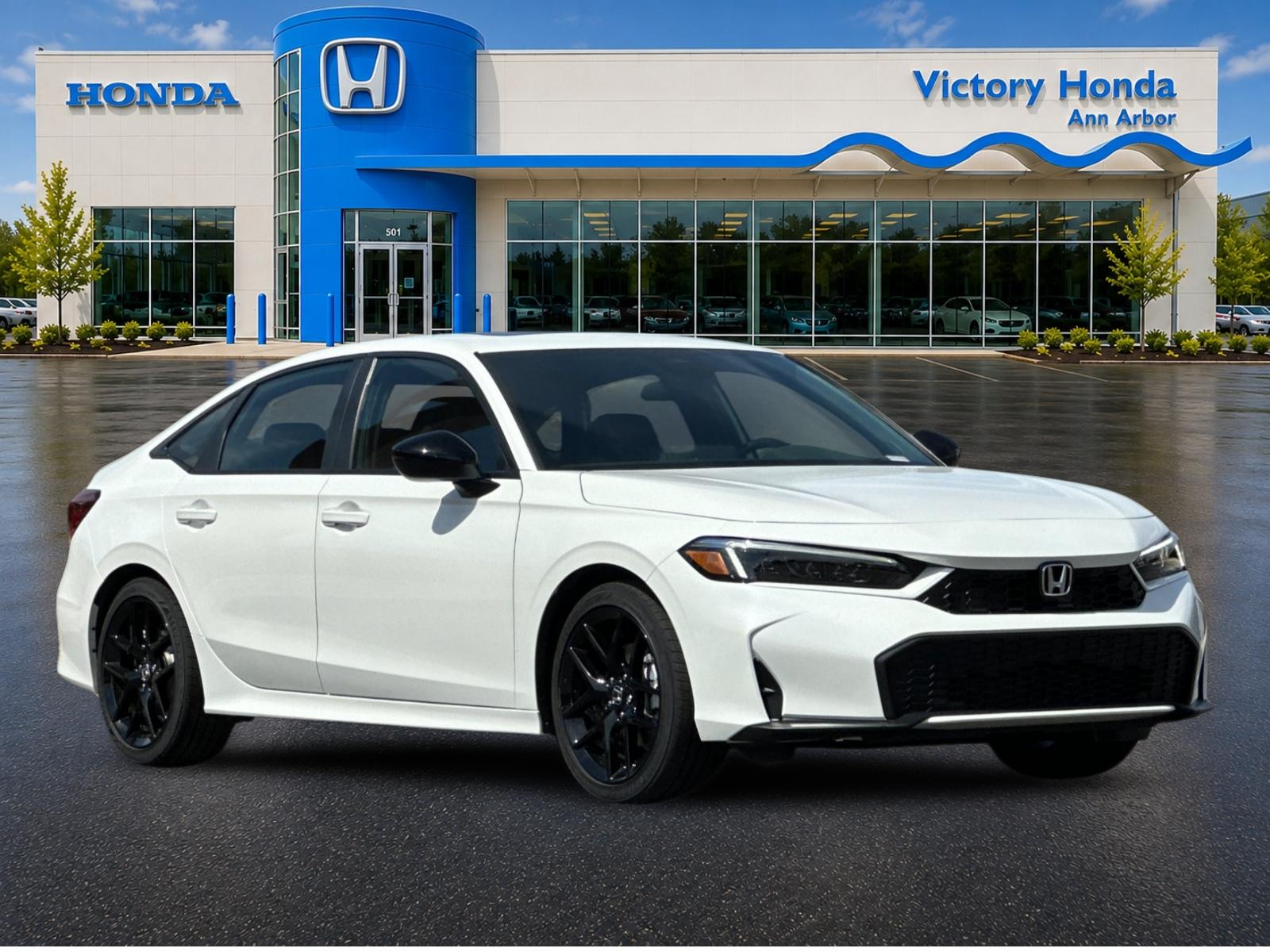 New 2026 Platinum White Pearl Honda 2WD Sport Hybrid image 3