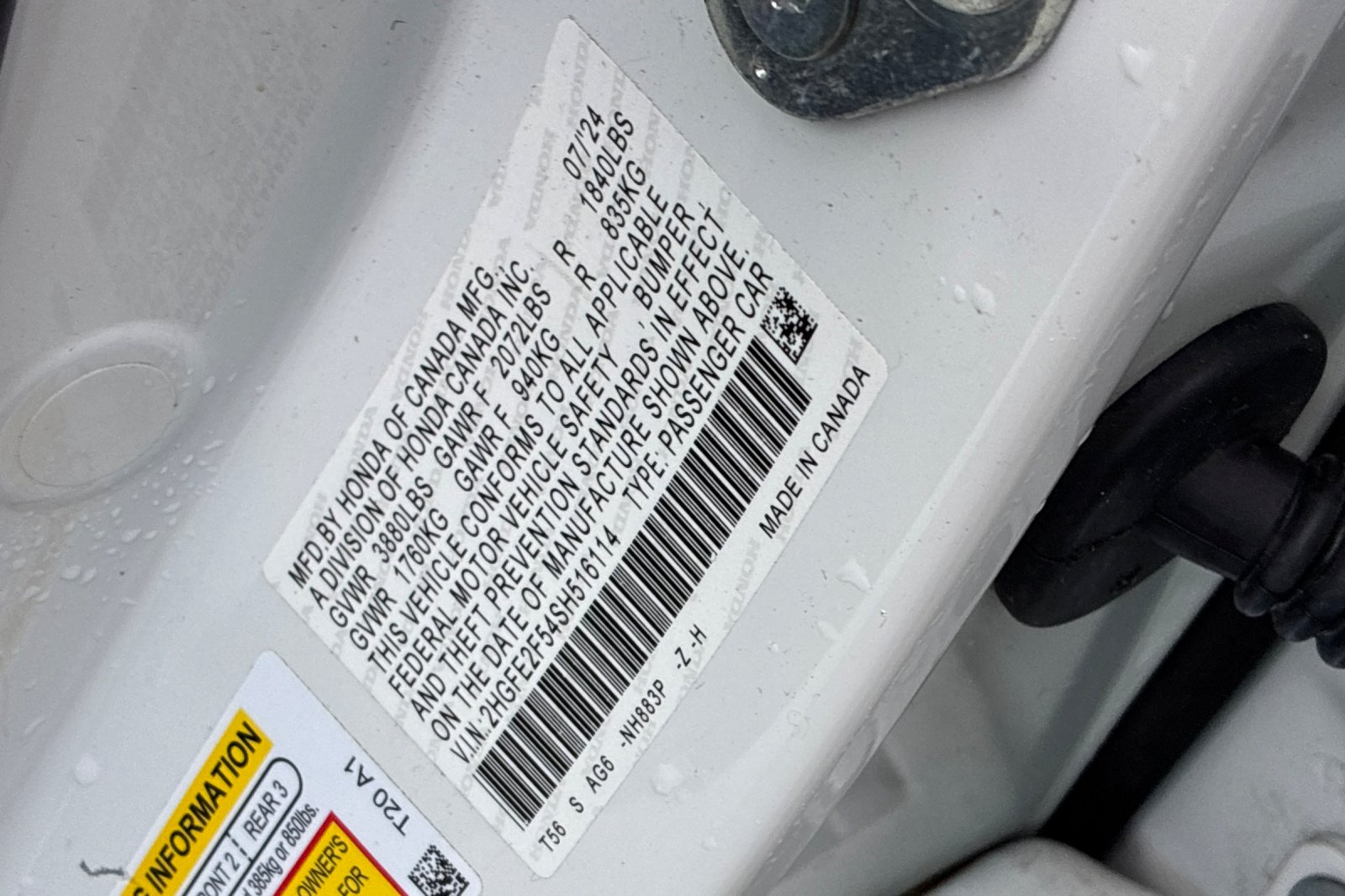 Used 2025 Platinum White Pearl Honda Sport image 45