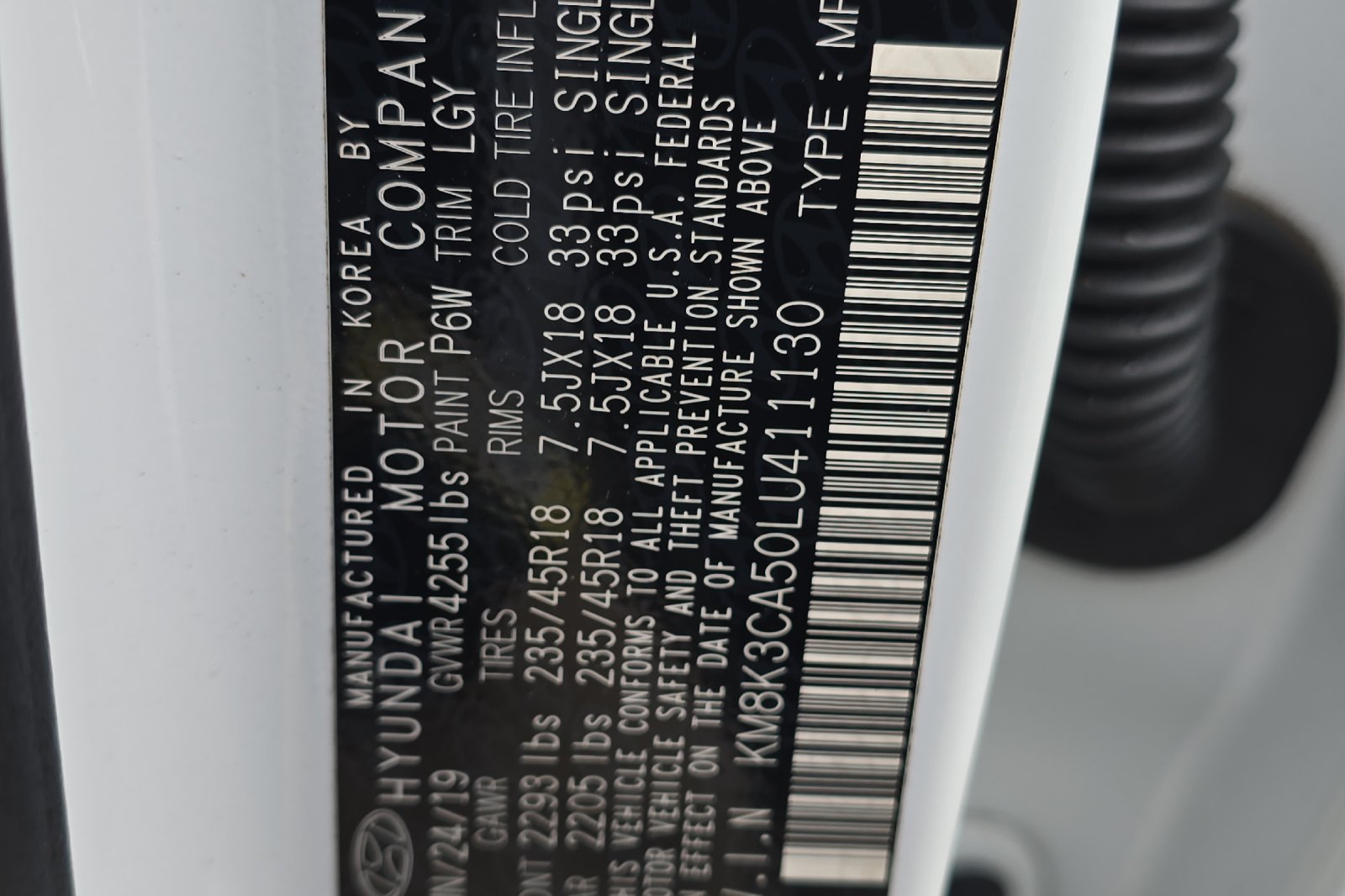 Used 2020 White Hyundai Limited image 12