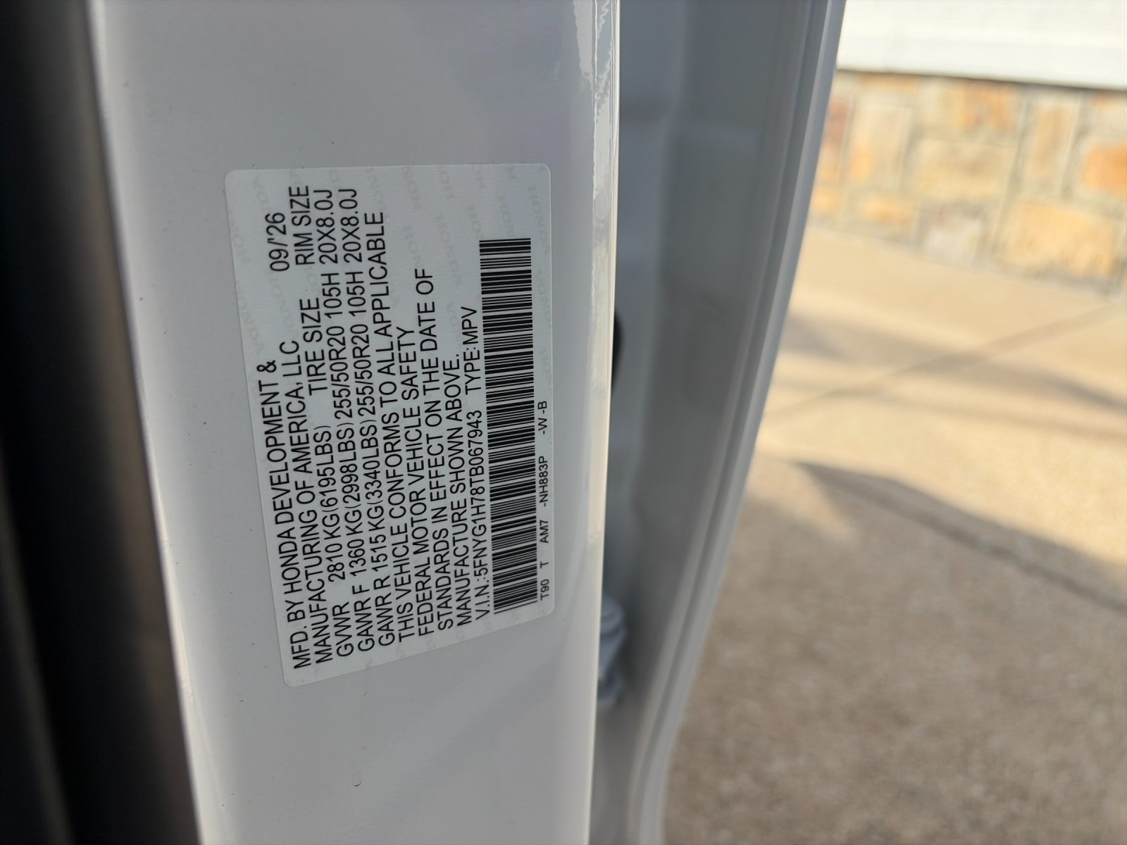 New 2026 Platinum White Pearl Honda AWD Touring image 35