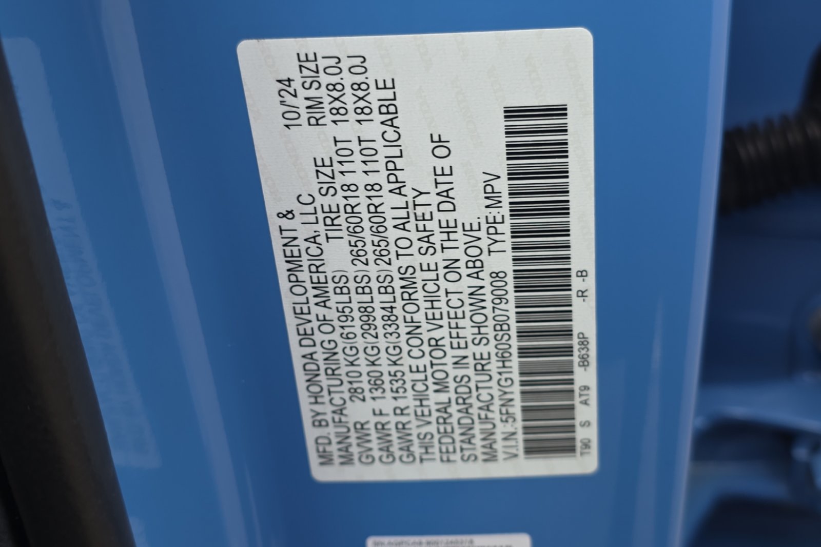 Used 2025 Diffused Sky Pearl Honda TrailSport image 24