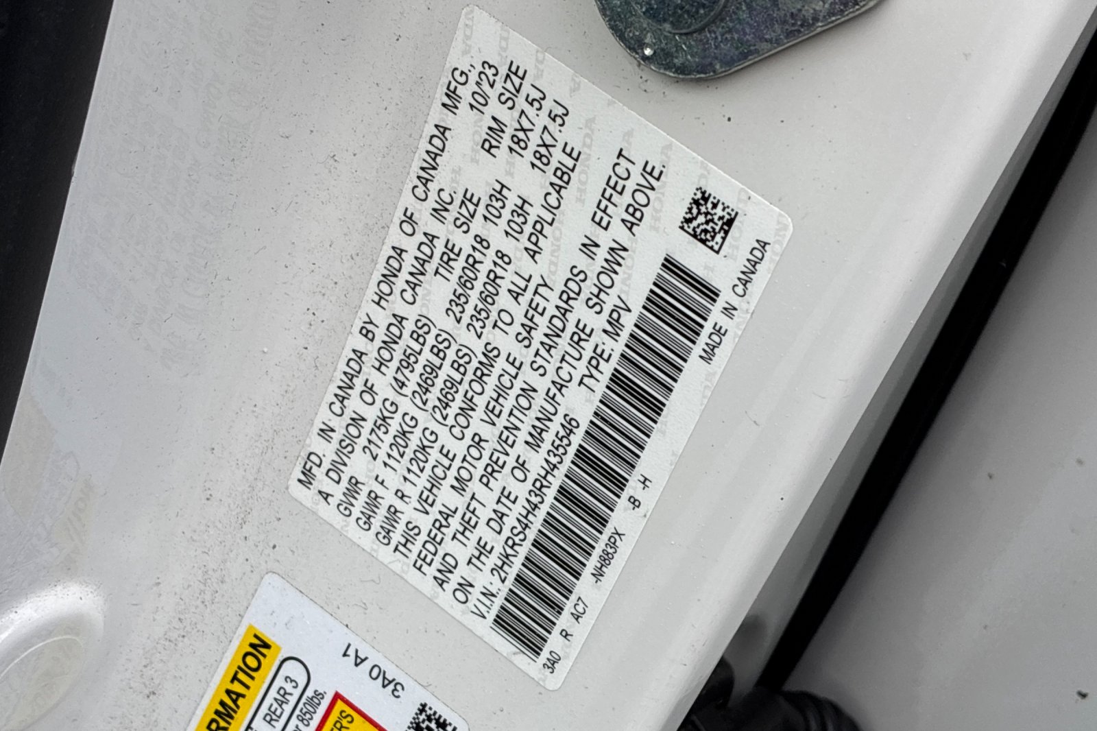Used 2024 Platinum White Pearl Honda EX image 45