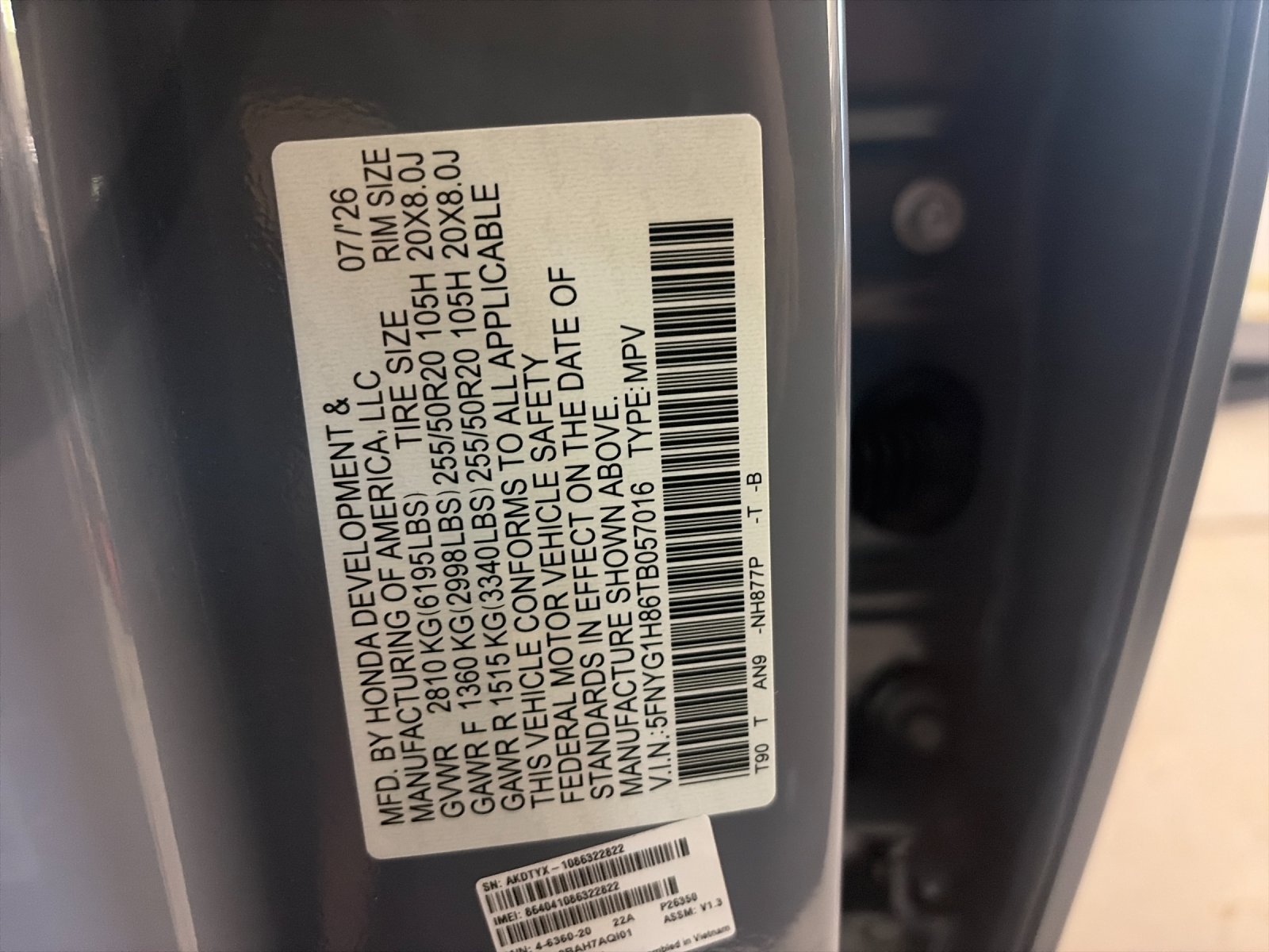 New 2026 Sonic Gray Pearl Honda AWD Elite image 33