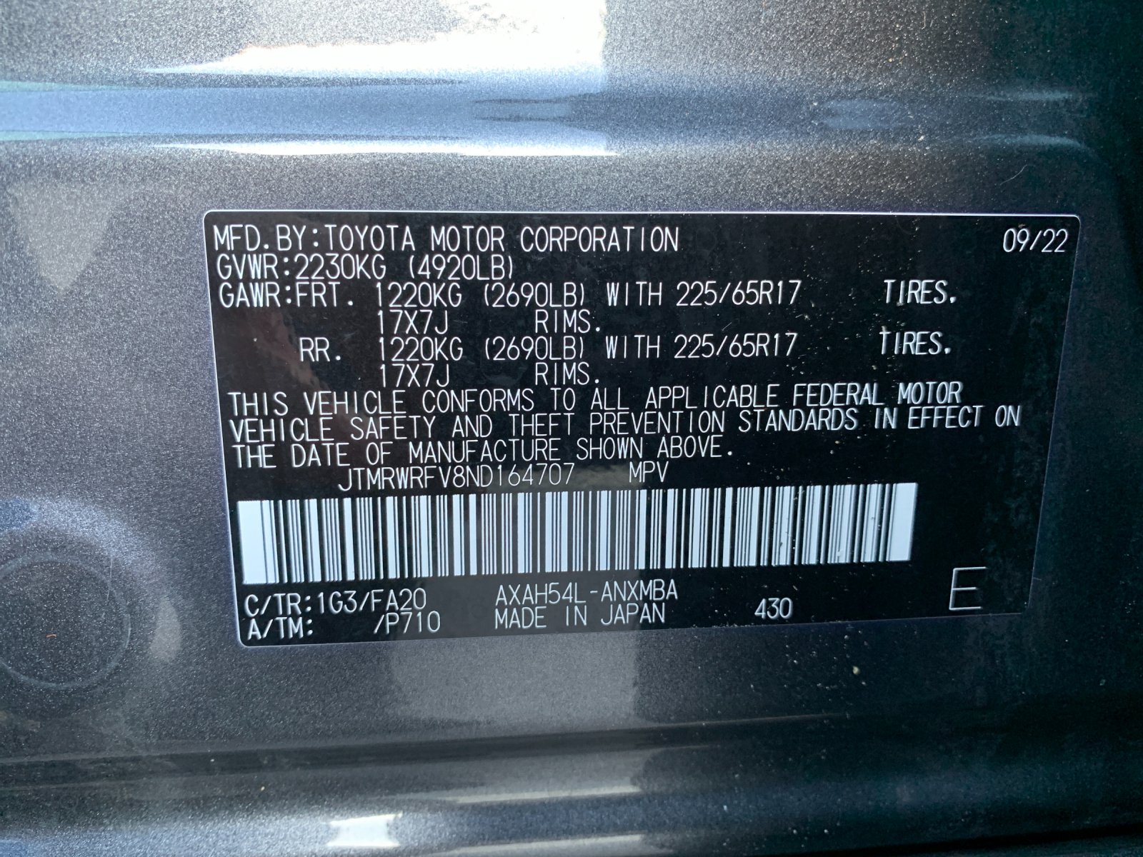 Certified Used 2022 Gray Toyota XLE image 38