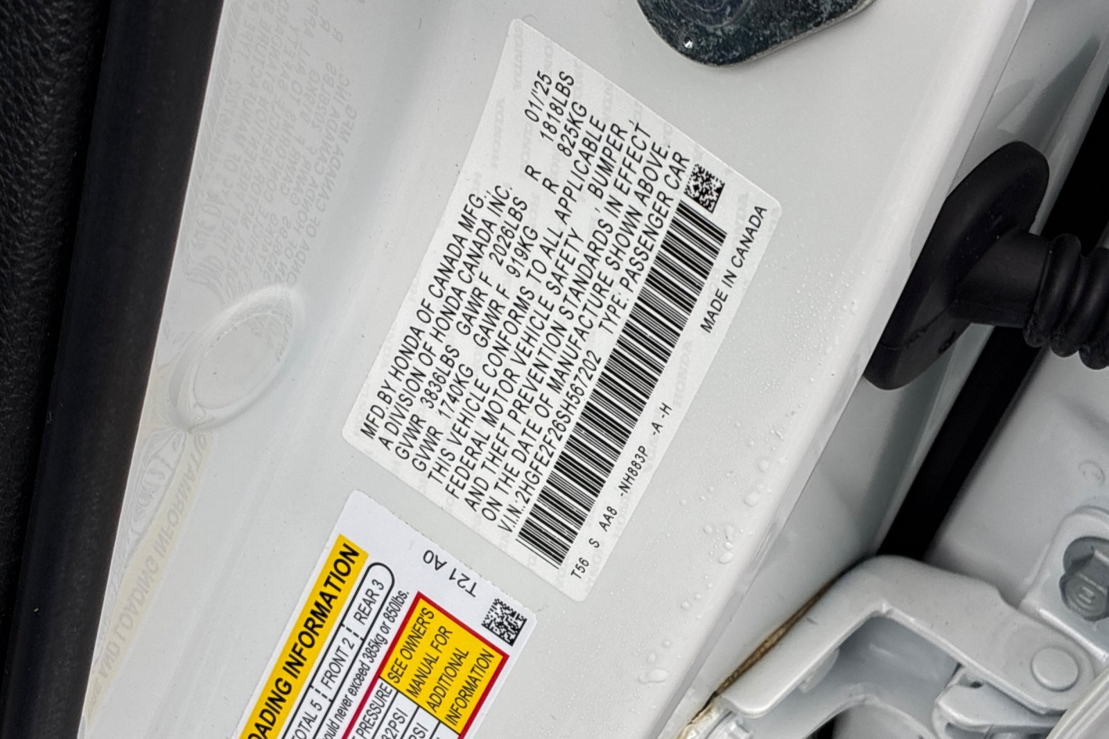 Used 2025 Platinum White Pearl Honda LX image 43