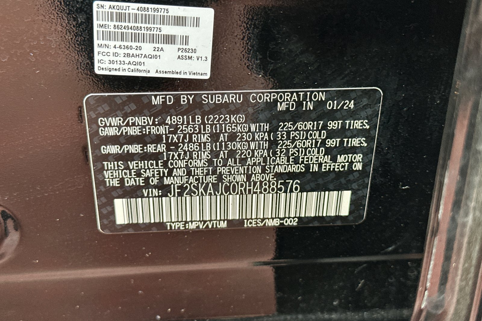 Certified Used 2024 Black Subaru Wilderness image 39