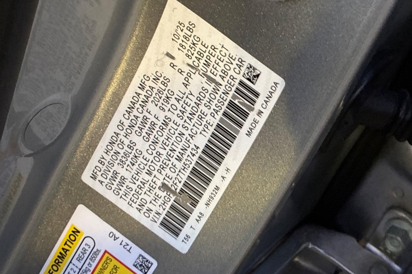 Used 2026 Solar Silver Metallic Honda LX image 44