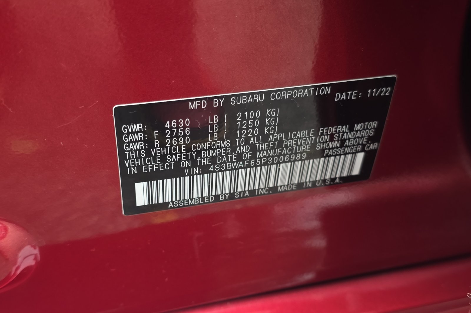Used 2023 Crimson Red Pearl Subaru Premium image 25