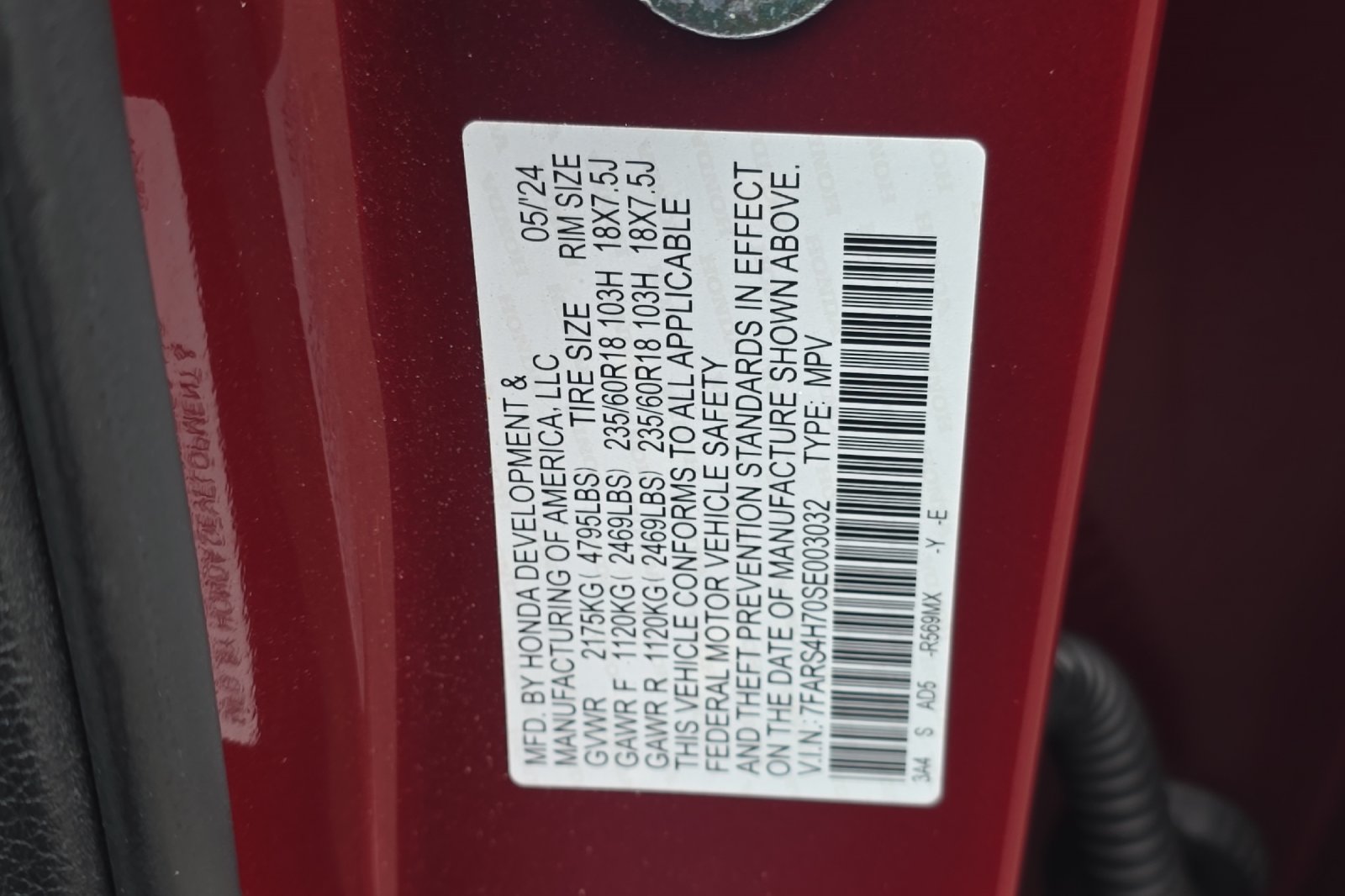 Used 2025 Radiant Red Metallic Honda EX-L image 26