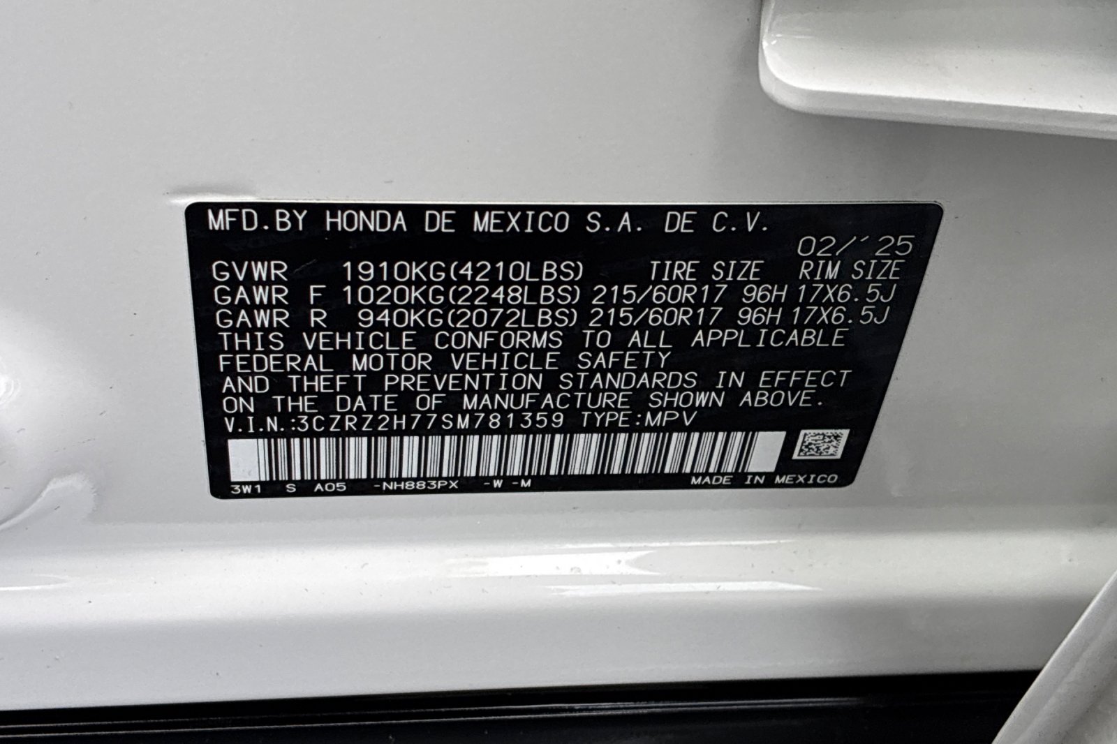 Used 2025 Platinum White Honda EX-L image 45