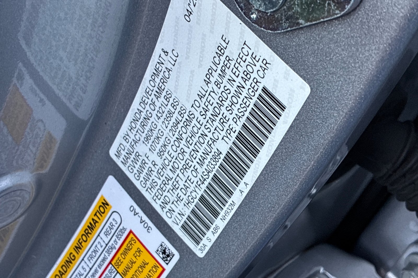 Used 2025 Solar Silver Metallic Honda SE image 44