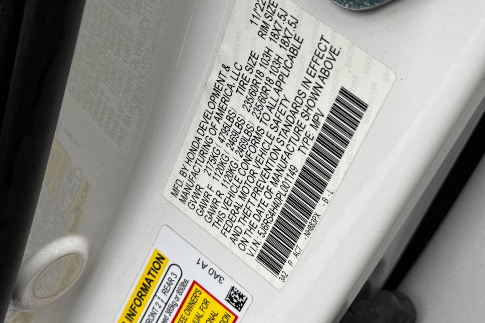 Certified Used 2023 Platinum White Pearl Honda EX image 12