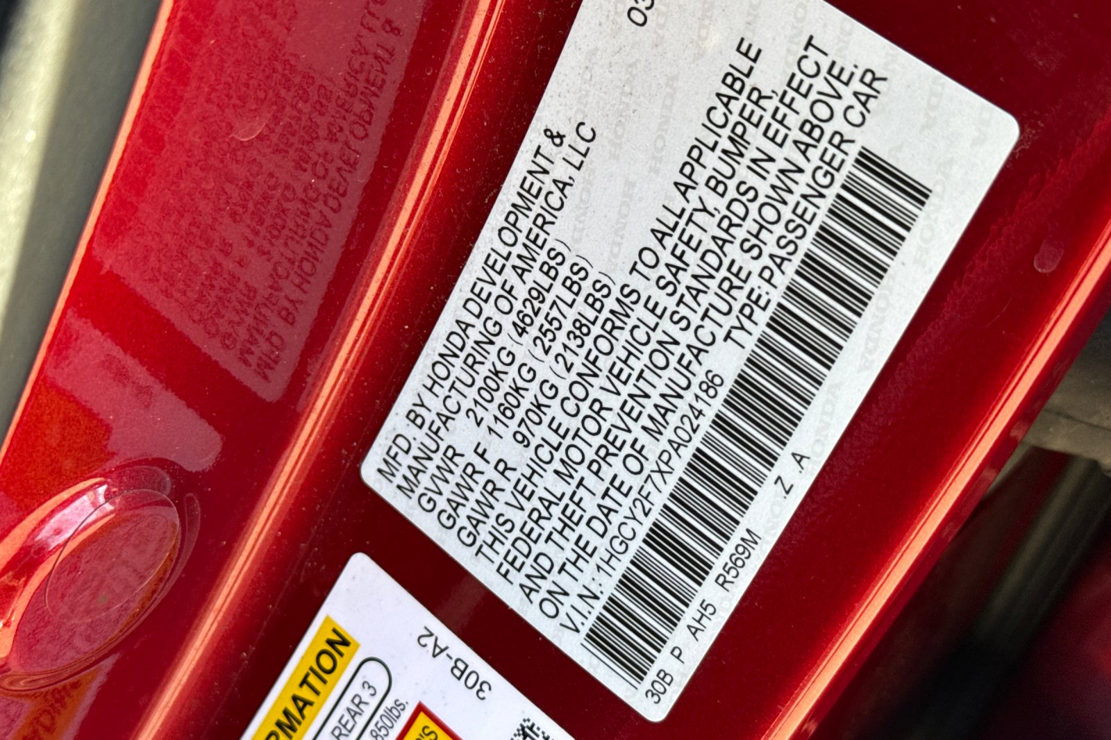 Certified Used 2023 Radiant Red Metallic Honda Sport-L image 27