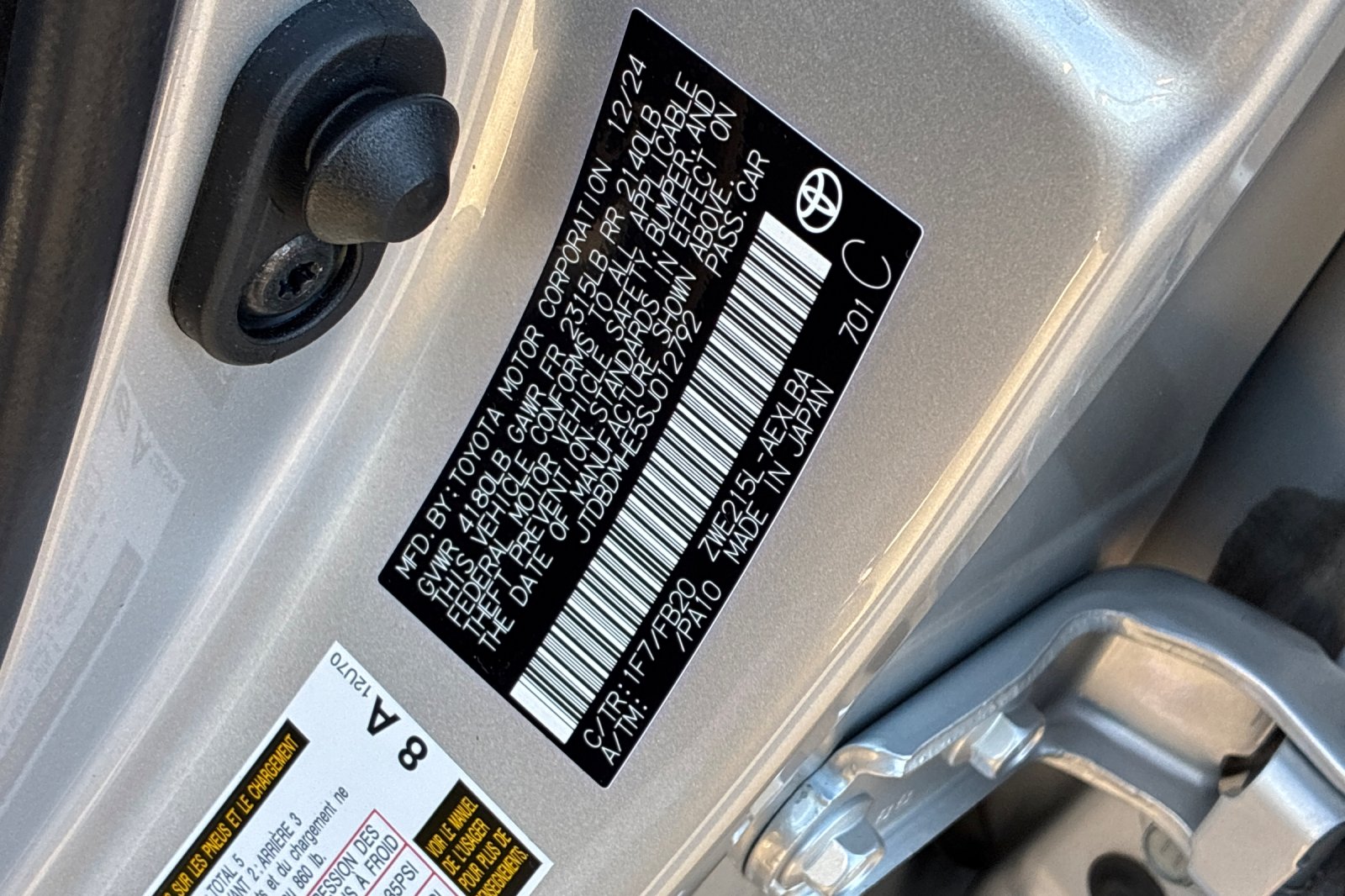 Used 2025 Classic Silver Metallic Toyota LE image 45