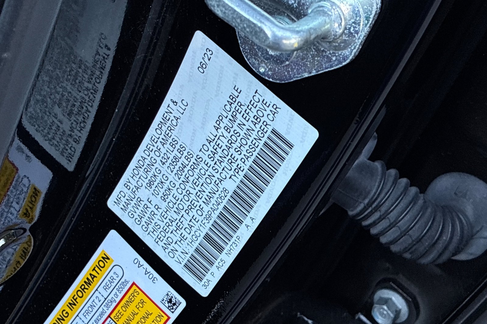 Used 2023 Crystal Black Pearl Honda EX image 44