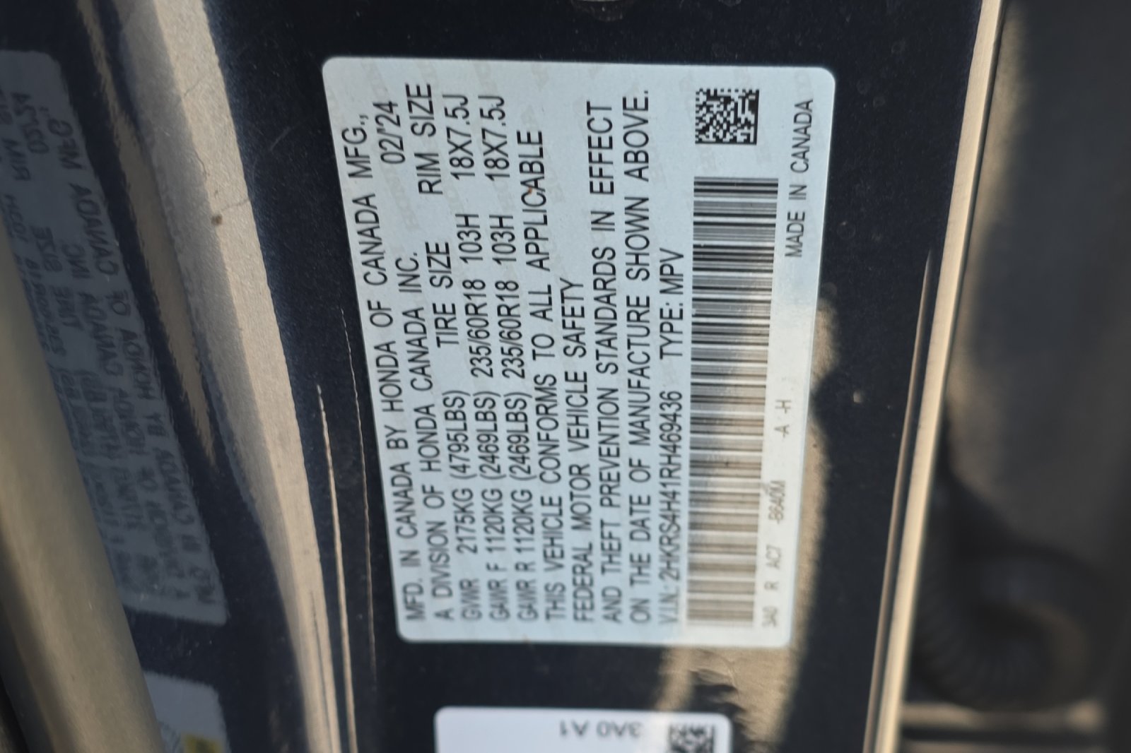 Used 2024 Meteorite Gray Metallic Honda EX image 26