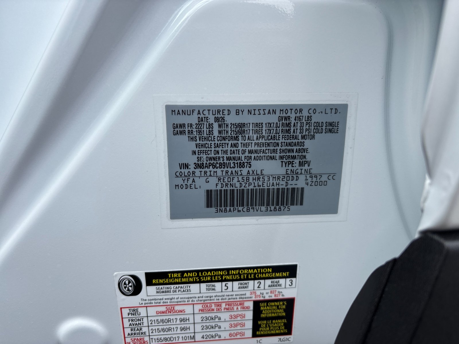 New 2027 Aspen White TriCoat / Super Black Two-tone Nissan Rock Creek® image 34