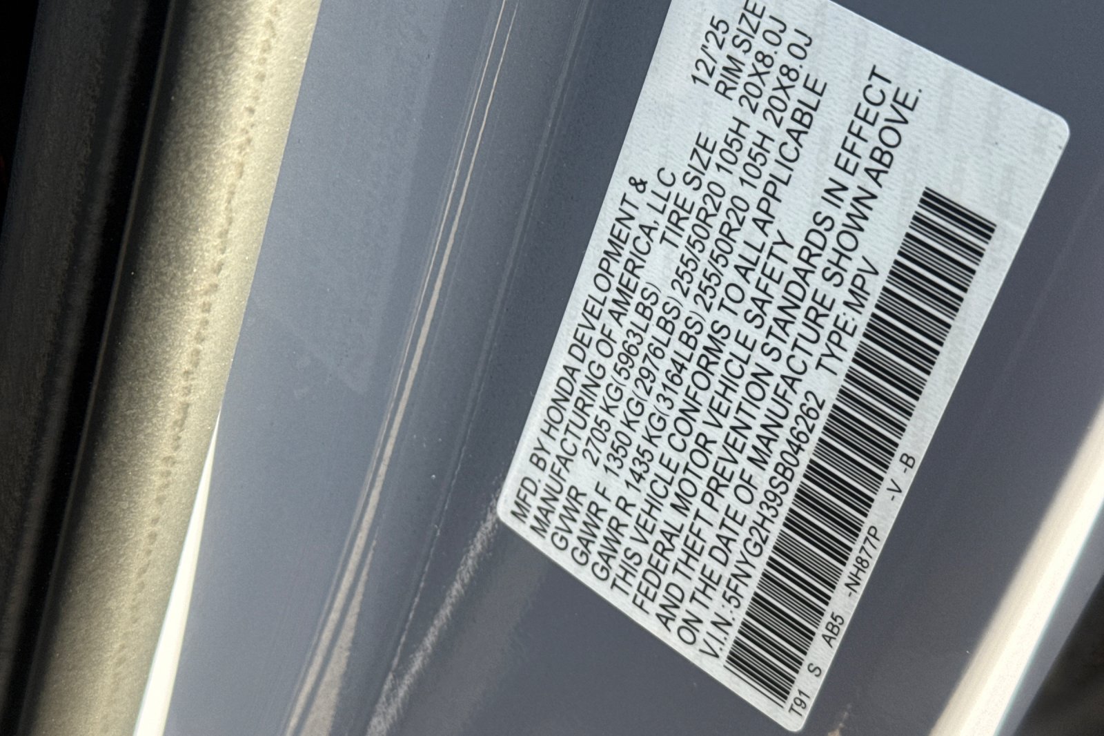 Certified Used 2025 Sonic Gray Pearl Honda 2WD Sport image 29