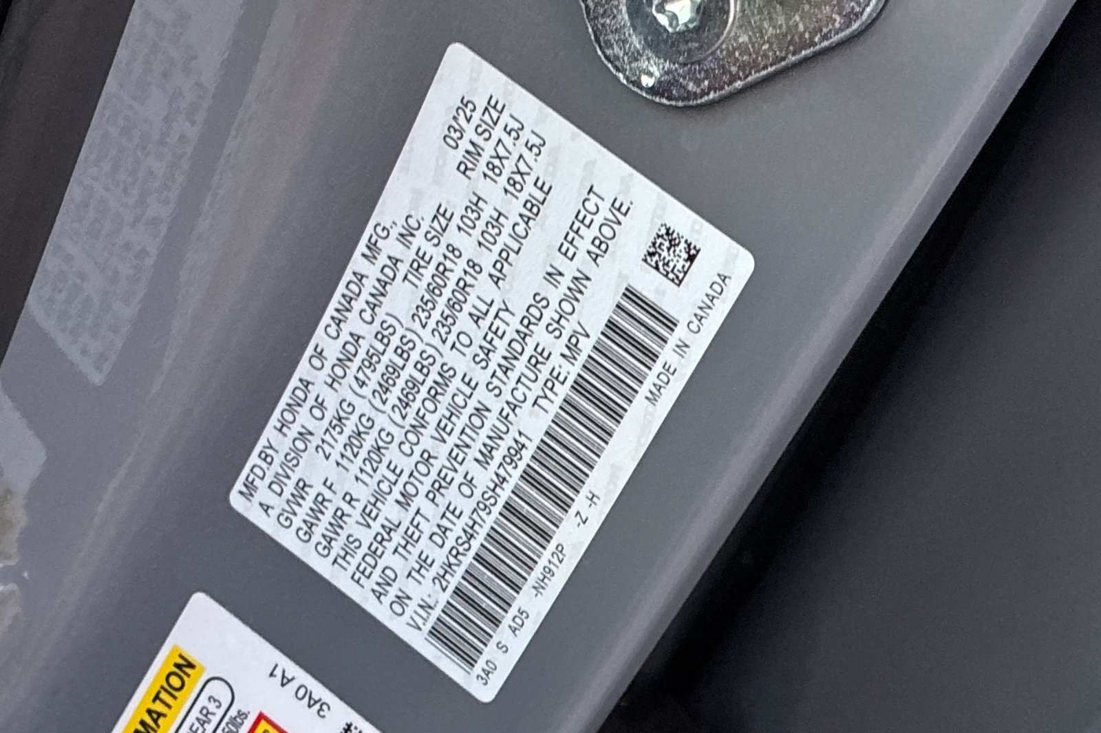 Used 2025 Urban Gray Pearl Honda EX-L image 46