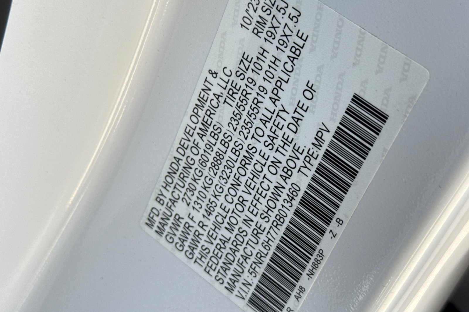 Certified Used 2024 Platinum White Pearl Honda SPORT image 29