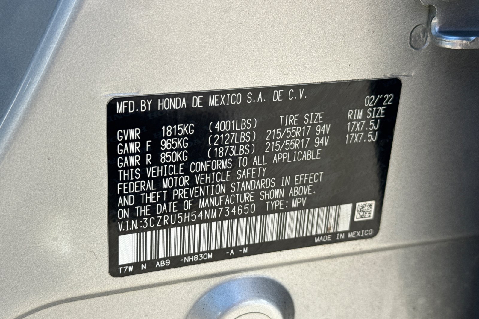 Certified Used 2022 Lunar Silver Metallic Honda 2WD EX image 28