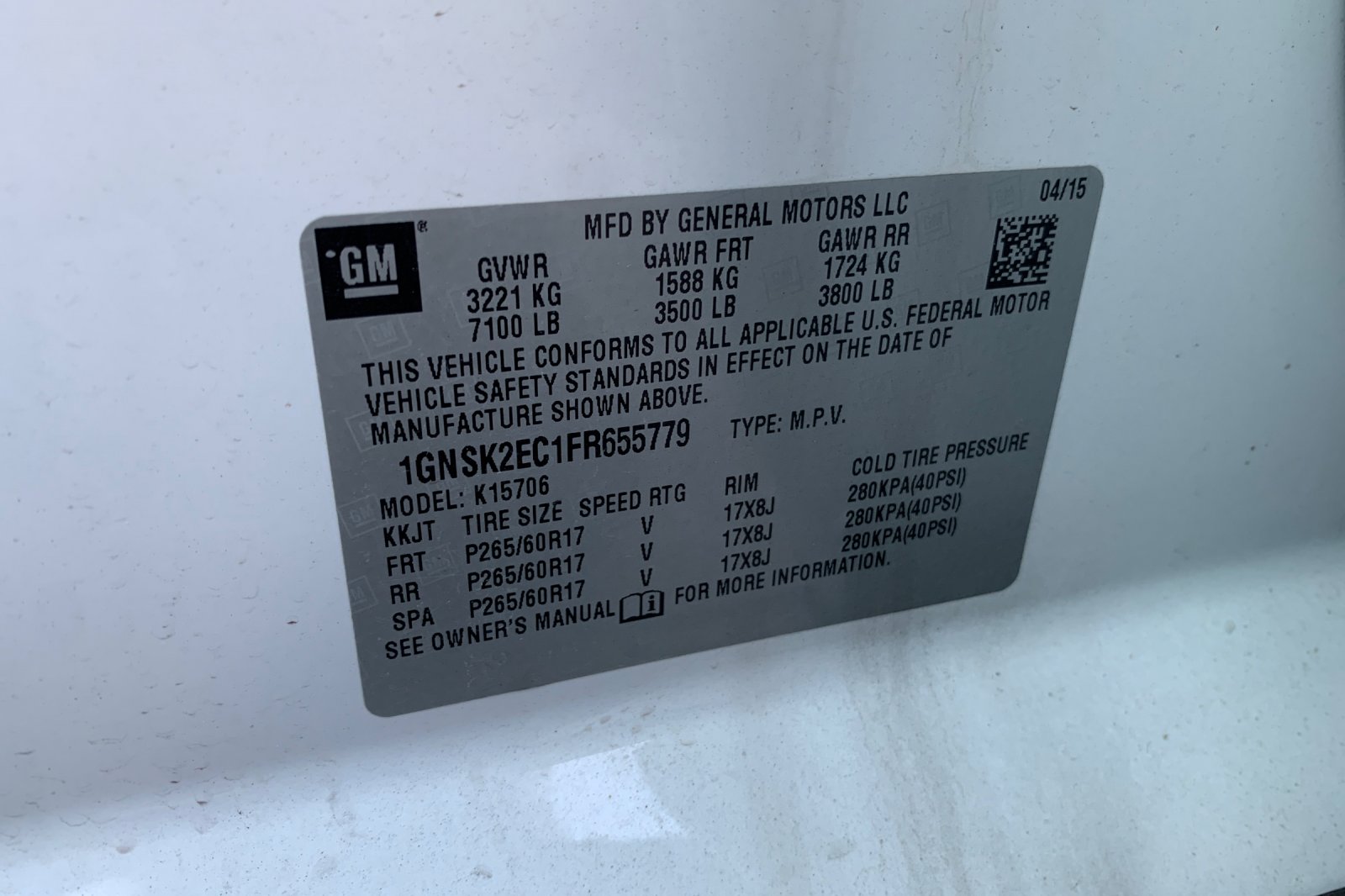 Used 2015 Summit White Chevrolet Police image 9