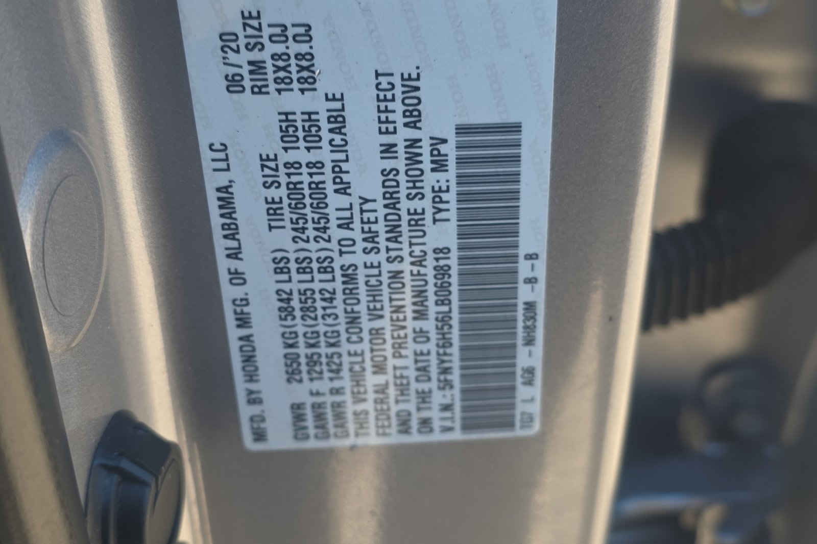 Used 2020 Lunar Silver Metallic Honda EX-L image 25