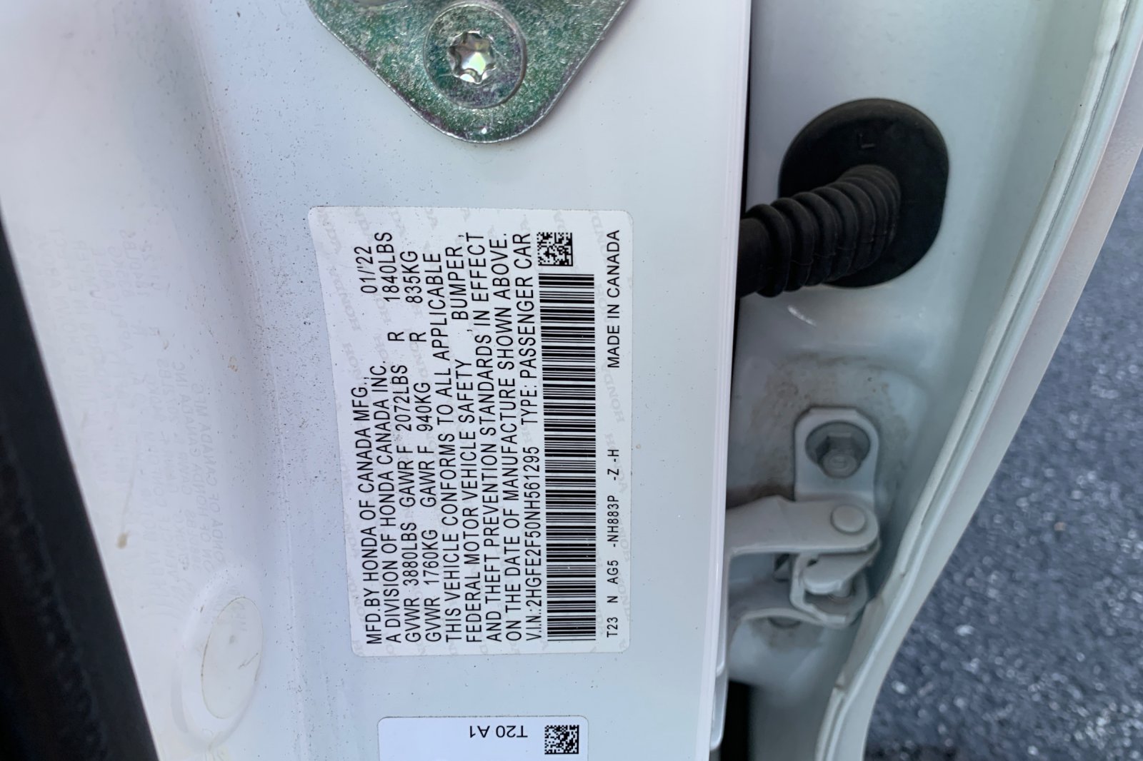 Certified Used 2022 Platinum White Pearl Honda Sport image 9