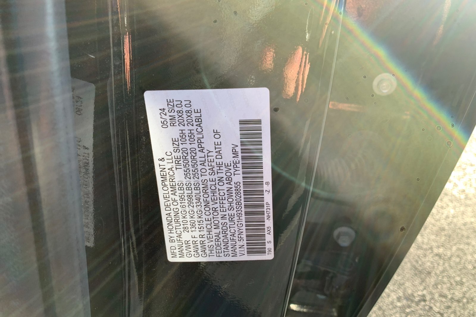 Certified Used 2025 Crystal Black Pearl Honda Black Edition image 9